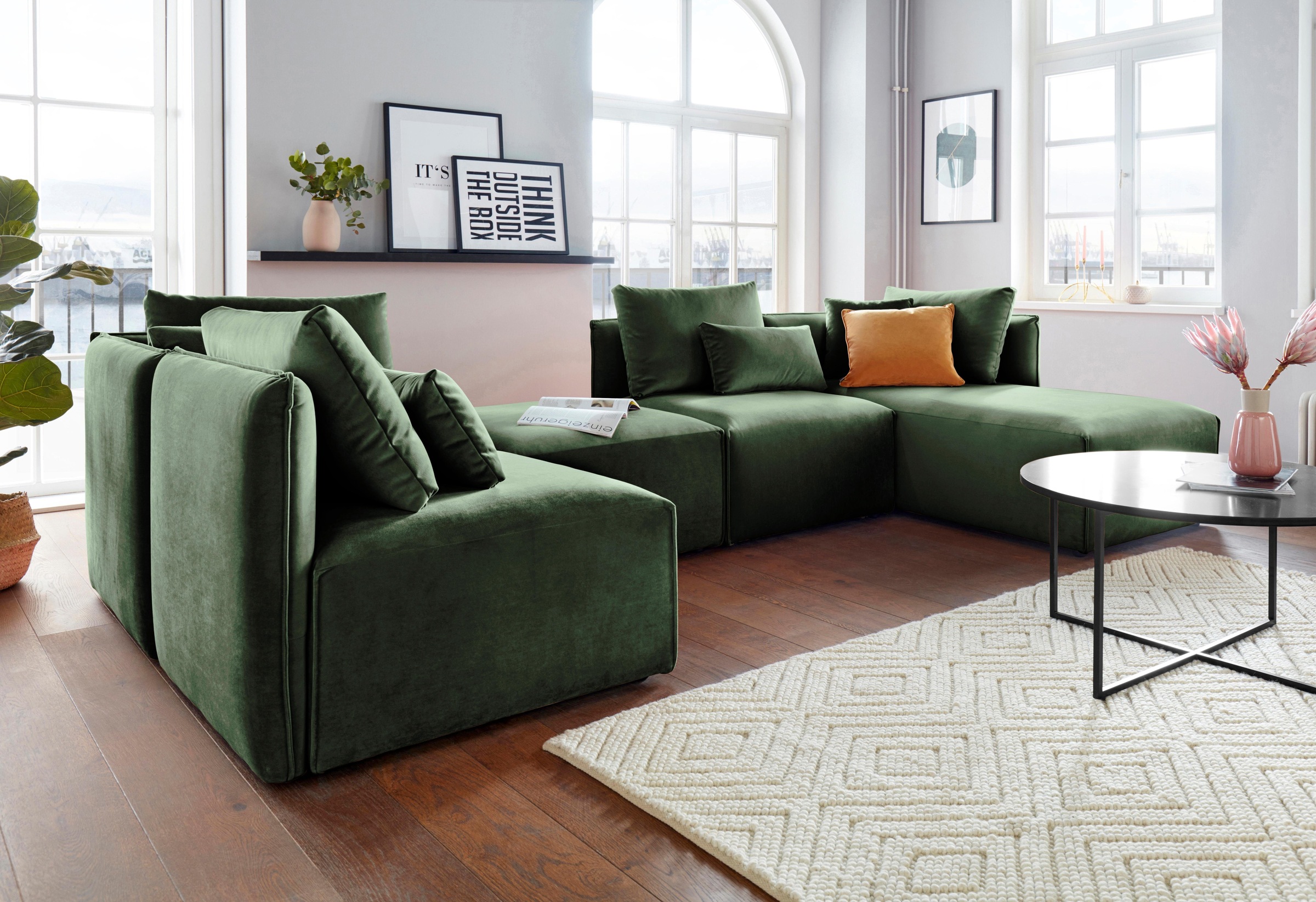 OTTO home Wohnlandschaft "Nöre U-Form" 5 Teile, in vielen Bezugsqualitäten günstig online kaufen