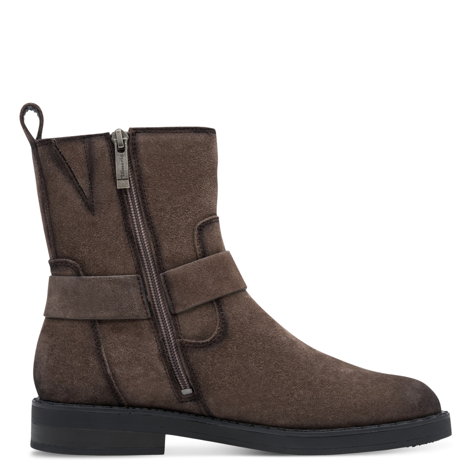Tamaris Stiefelette  Blockabsatz, Boots mit Zierschnalle und Ziernähten