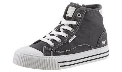 Plateausneaker, Schnürschuh, Freizeitschuh, High Top-Sneaker mit Reißverschluss