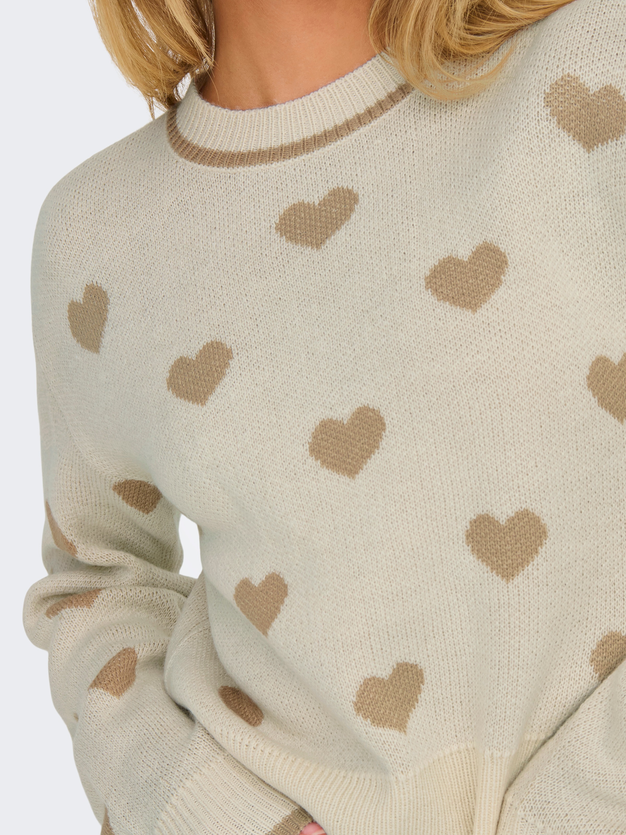 JDY Rundhalspullover »JDYROMANCE L/S JACQ. PULLOVER KNT NOOS«