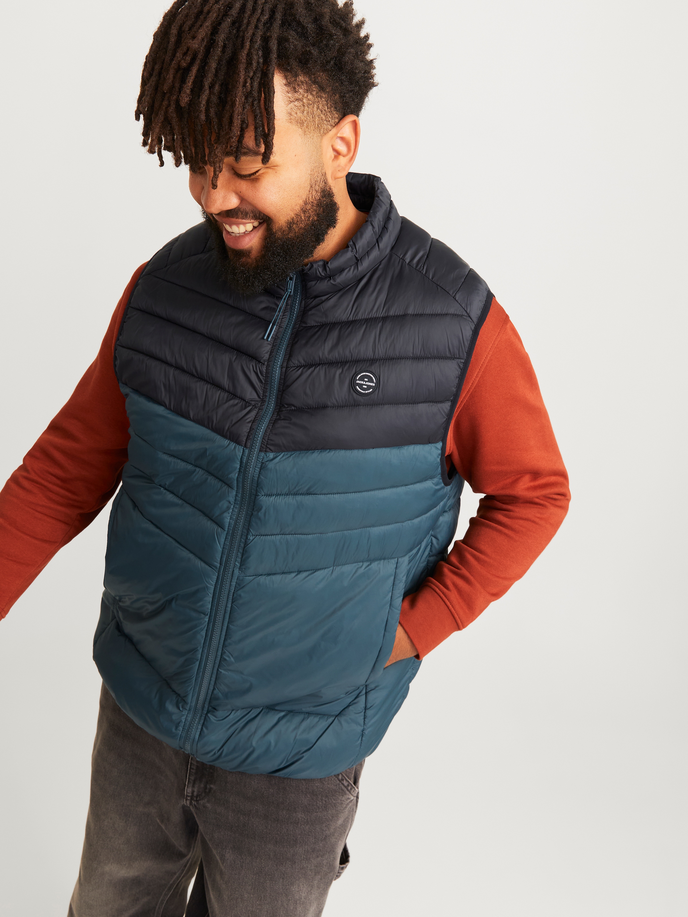 Jack & Jones PlusSize Kurzweste JJESPRINT BODYWARMER COLLAR NOOS PLS günstig online kaufen