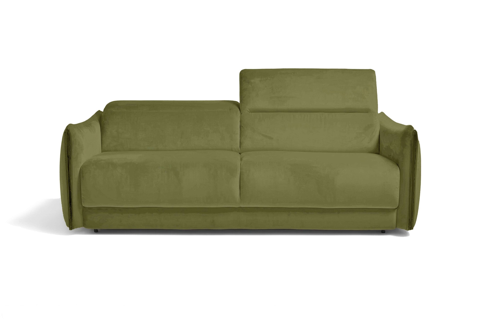 Egoitaliano Schlafsofa "FOX, 216 cm, Made in Italy-Designsofa mit Dauerschlaffunktion" Bettsofa, Luxus-Microfaser mit verstellbaren Kopfstützen