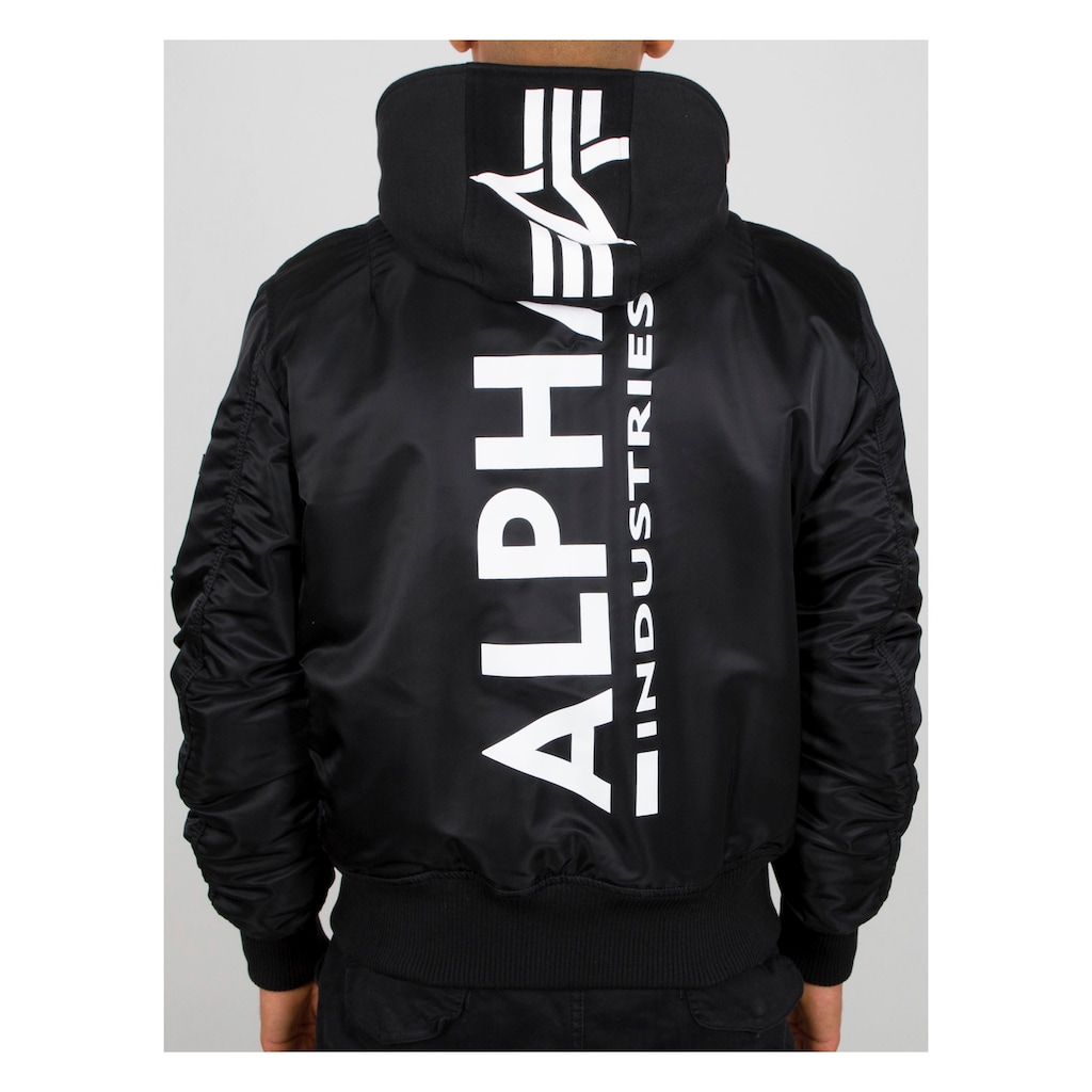 Alpha Industries Bomberjacke »MA-1 ZH Back Print«, mit Kapuze