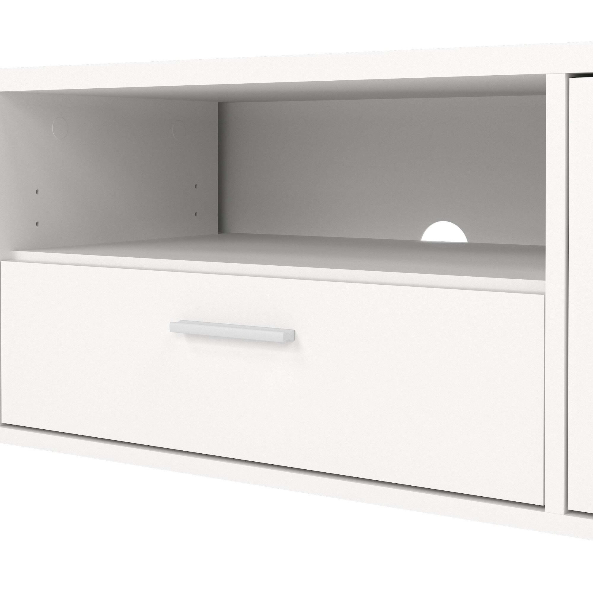 Home affaire TV-Schrank »Media TV-Möbel, TV Schrank, Mediaboard, Lowboard«, 2 Türen, 1 Schublade, 1 offenes Fach, Kabelmanagement, B. 147/177 cm