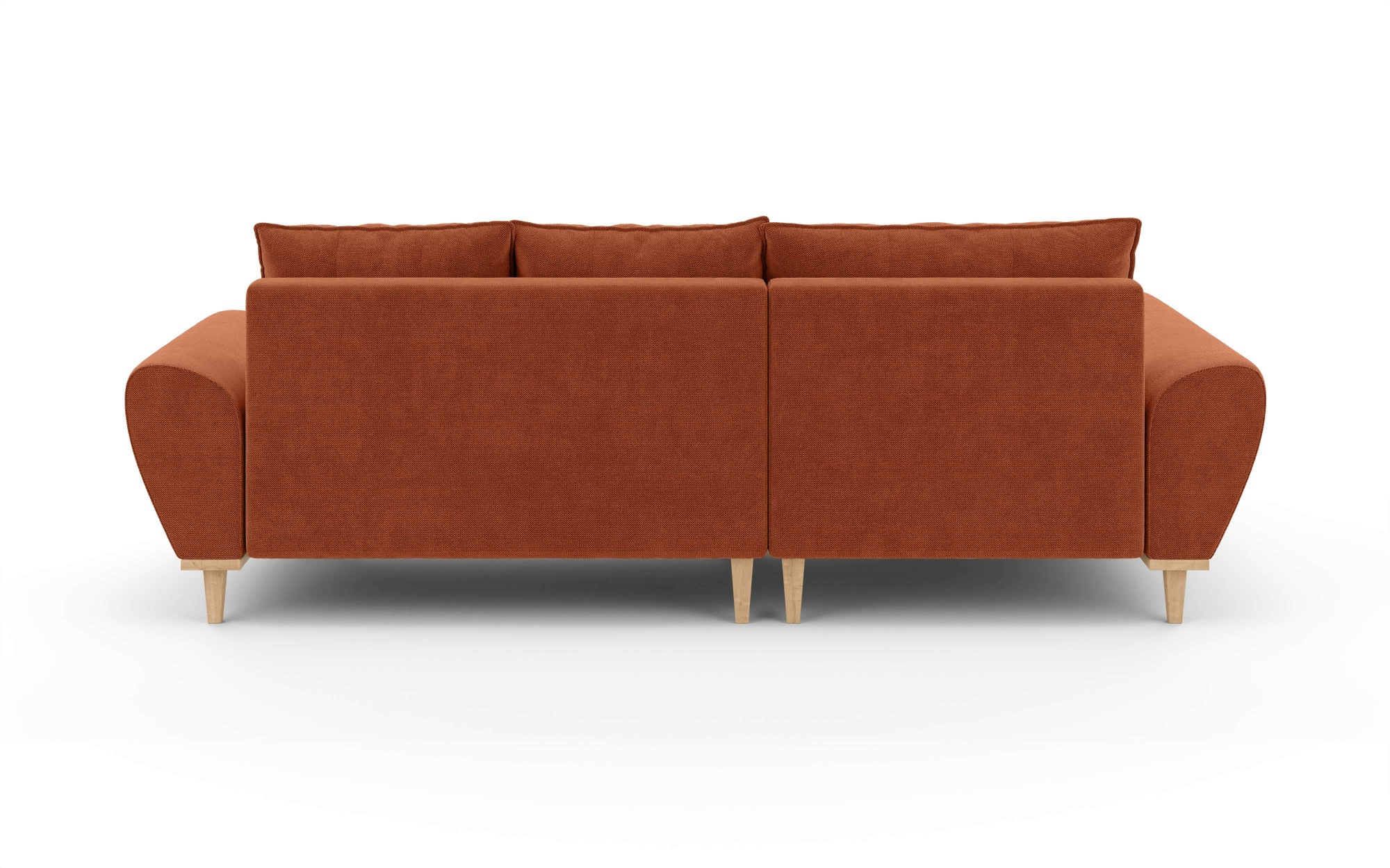 Home affaire Ecksofa »Ahrdorf mit Bettfunktion und Bettkasten, Maße: B/H/T 268/86/175 cm«, L-Form mit 3 Rückenkissen und moderne gerundete Armlehnen