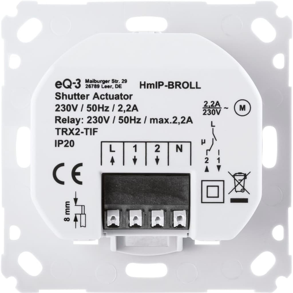 Homematic IP Sensor »Rollladenaktor für Markenschalter (151322A0)«