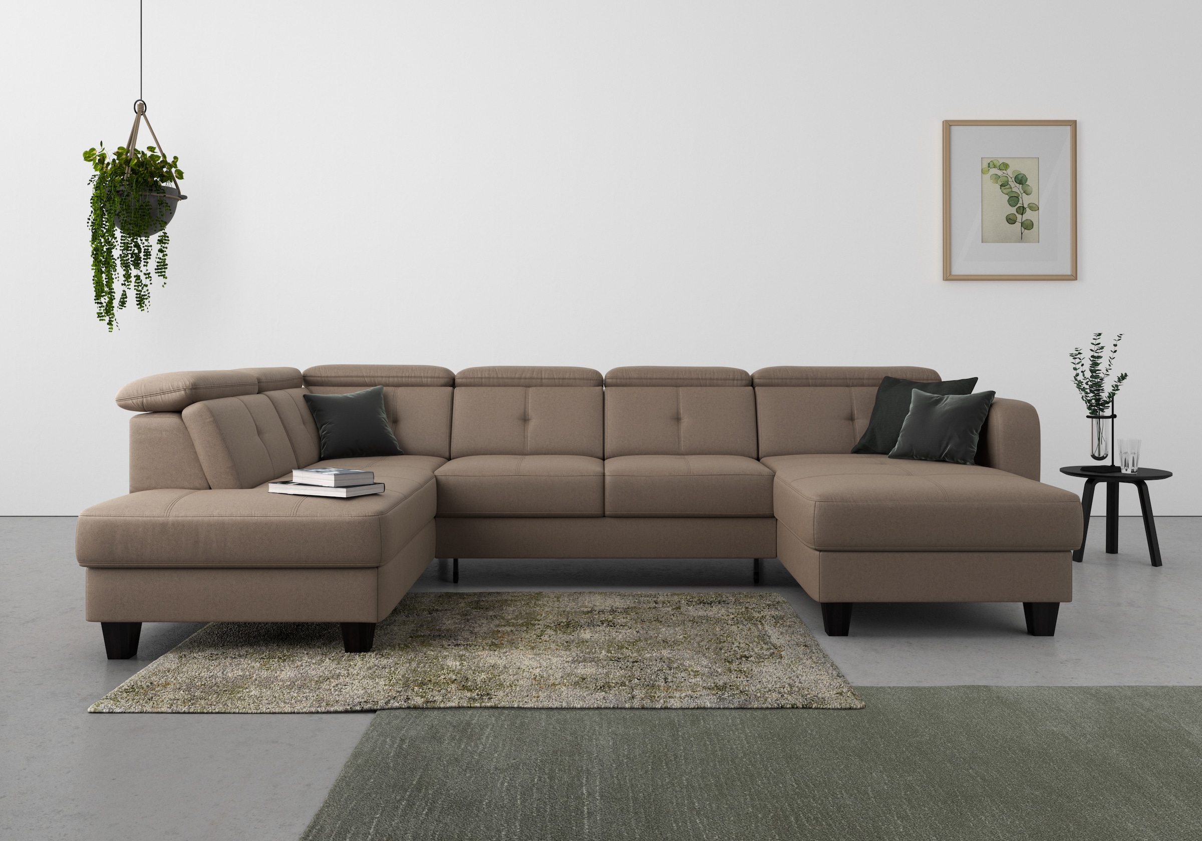 sit&more Wohnlandschaft Belluci U-Form, Kopfteilverstellung und günstig online kaufen