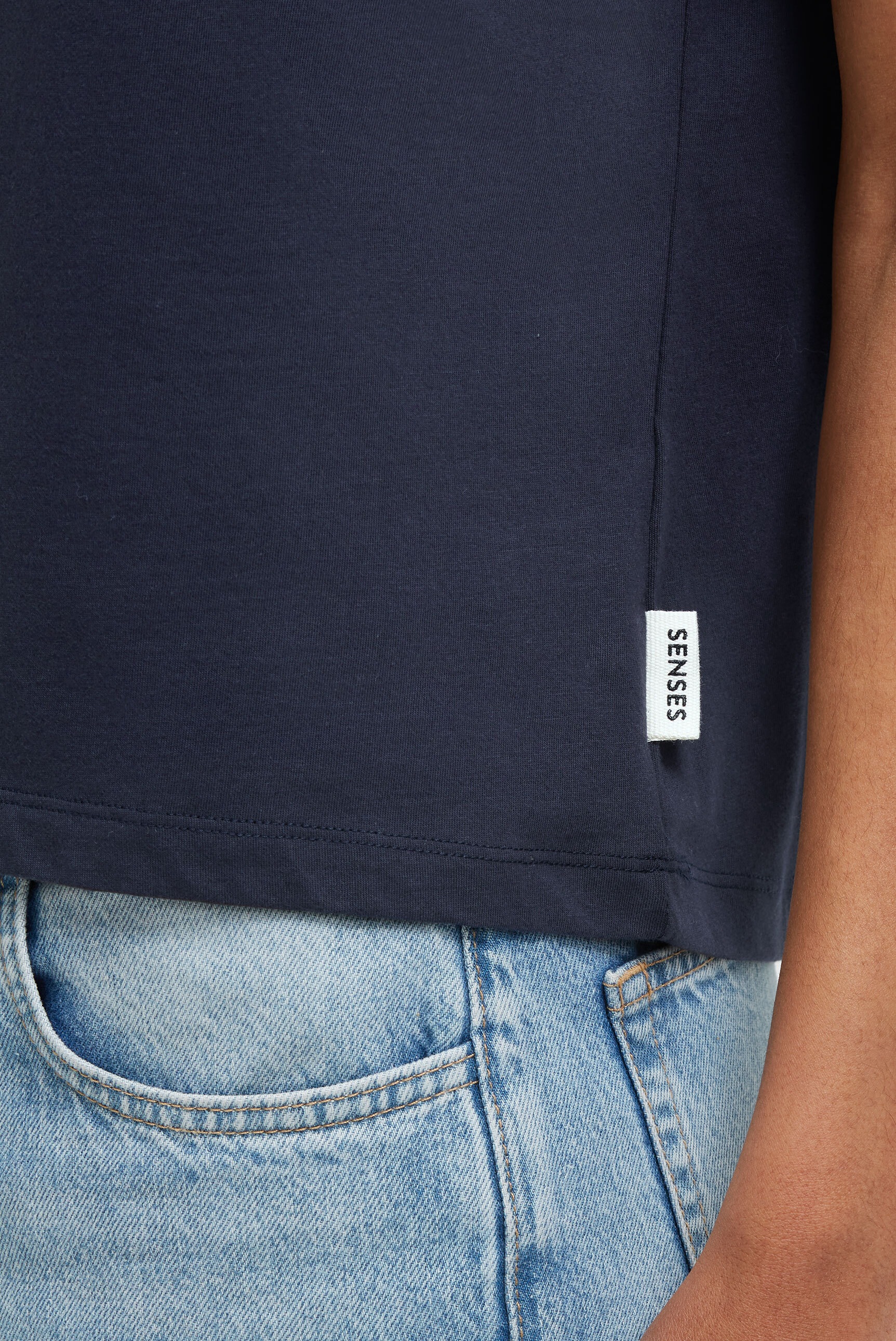 SENSES.THE LABEL Rundhalsshirt mit Turn-Up-Ärmel
