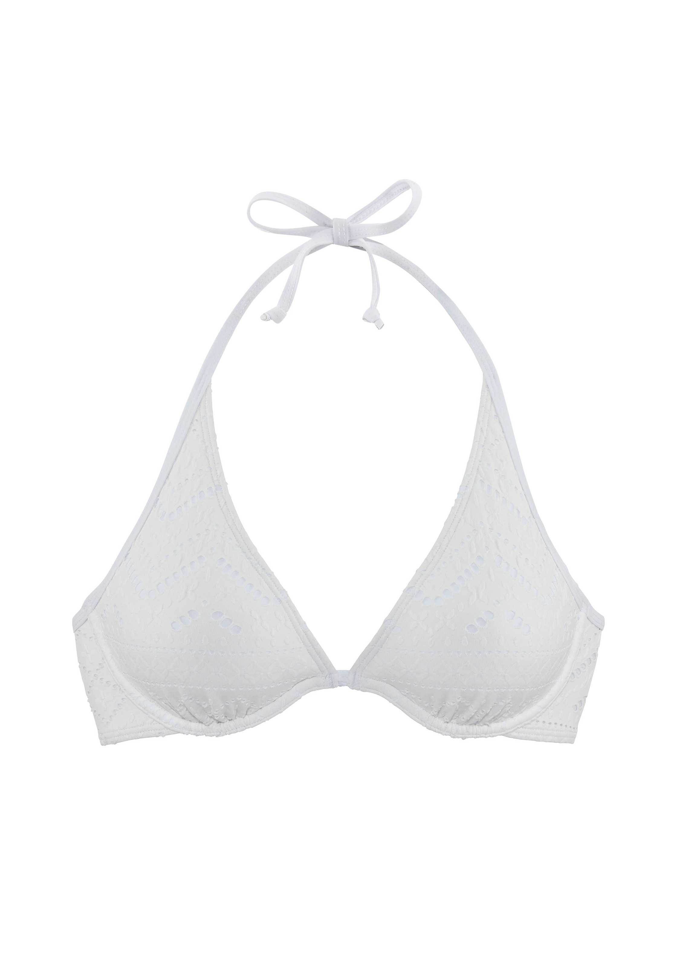 LASCANA Bügel-Bikini-Top "Omara", mit Lochstickerei günstig online kaufen