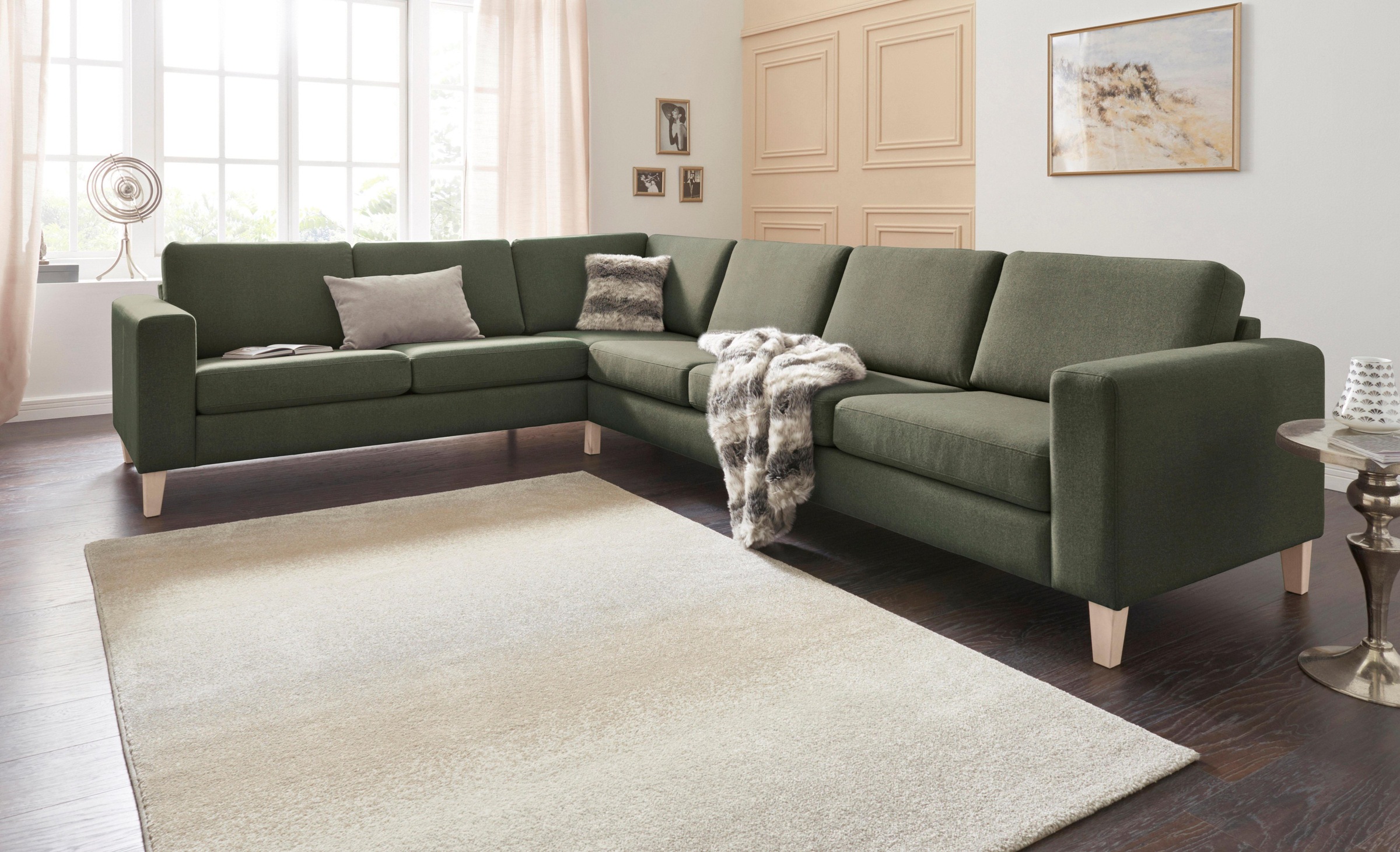 OTTO home Ecksofa "Terra L-Form" mit Wellenunterfederung, langer Schenkel links oder rechts montierbar