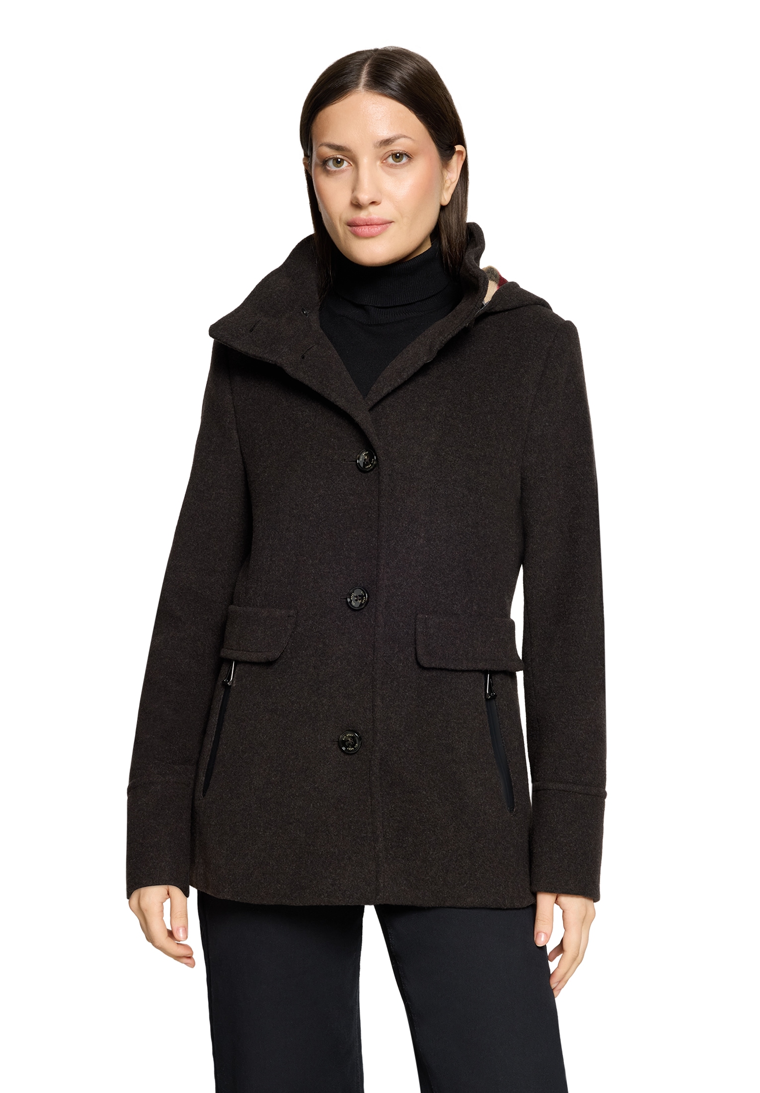 Gil Bret Fleecejacke mit Kapuze mit Kapuze und Wolle