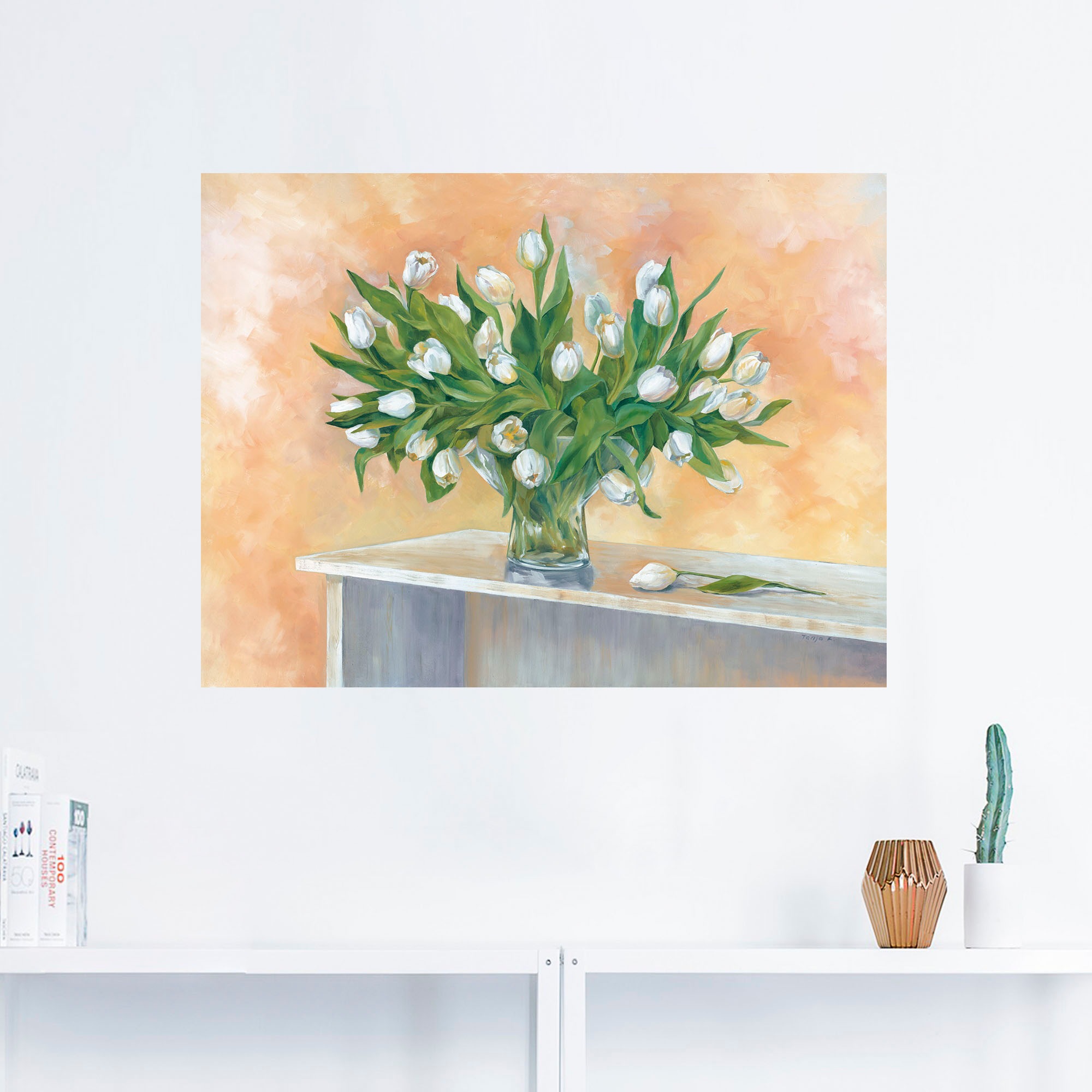 Artland Wandbild »Weiße Tulpen«, Blumen, (1 St.), als Leinwandbild, Wandaufkleber in verschied. Größen