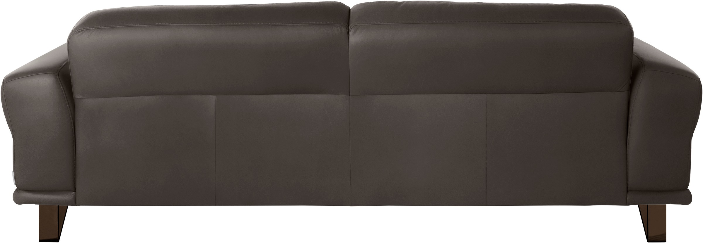 2,5-Sitzer W.SCHILLIG "montanaa", braun (braun z59), B:232cm H:78cm T:94cm, Sofas, mit Metallkufen in Bronze pulverbeschichtet, Breite 232 cm 3
