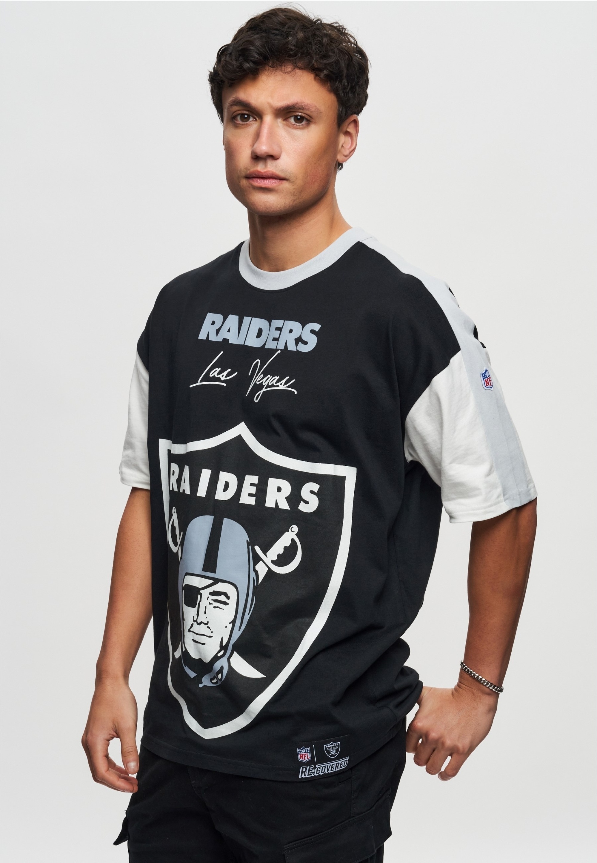 Recovered T-Shirt »NFL Raiders Las Vegas Cut and Sew Oversized«, (1 tlg.), für alle Las Vegas Raiders-Fans