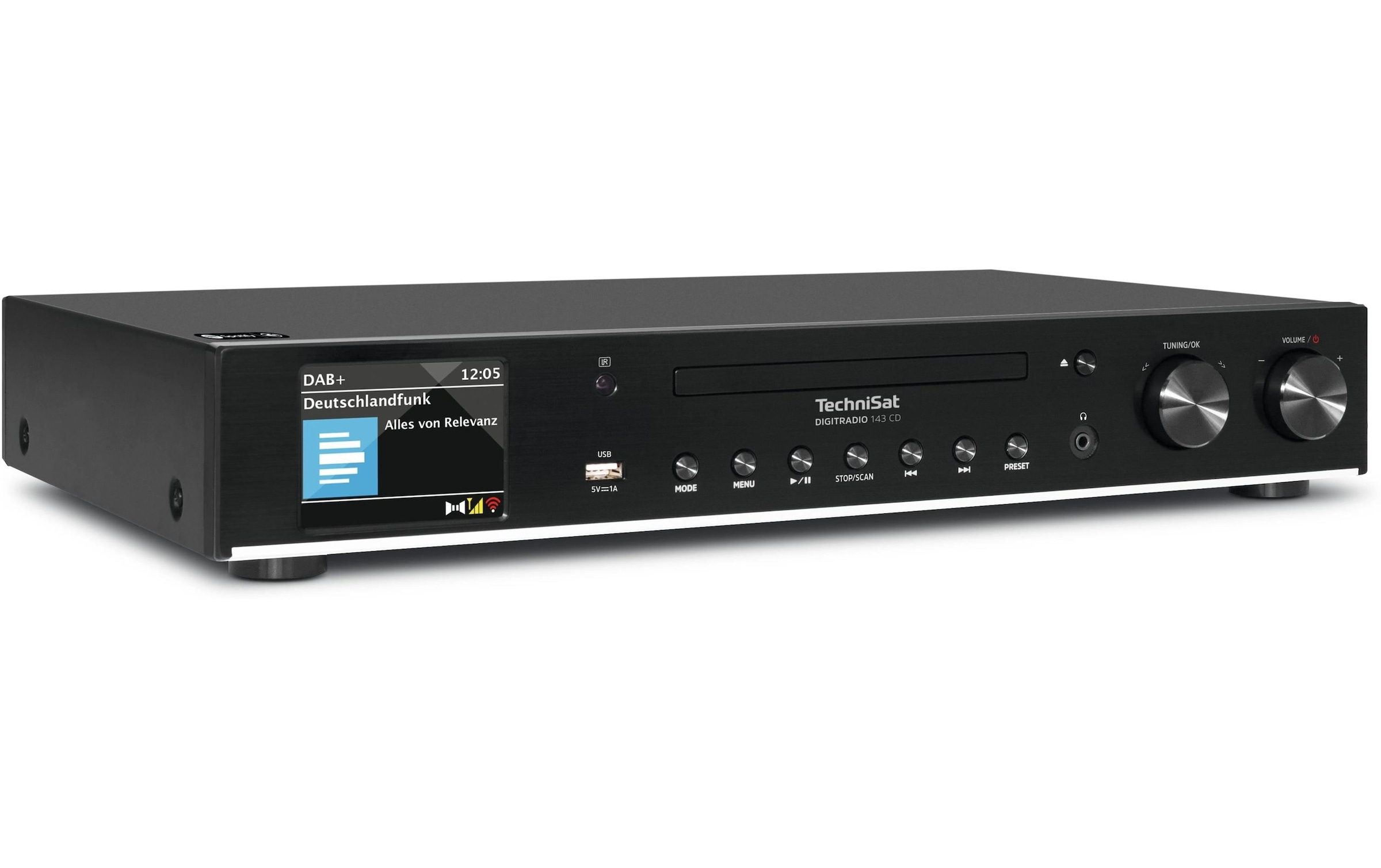 TechniSat Digitalradio (DAB+) »DigitRadio 143 CD V3« ( Digitalradio (DAB+) | FM-Tuner | Internetradio )