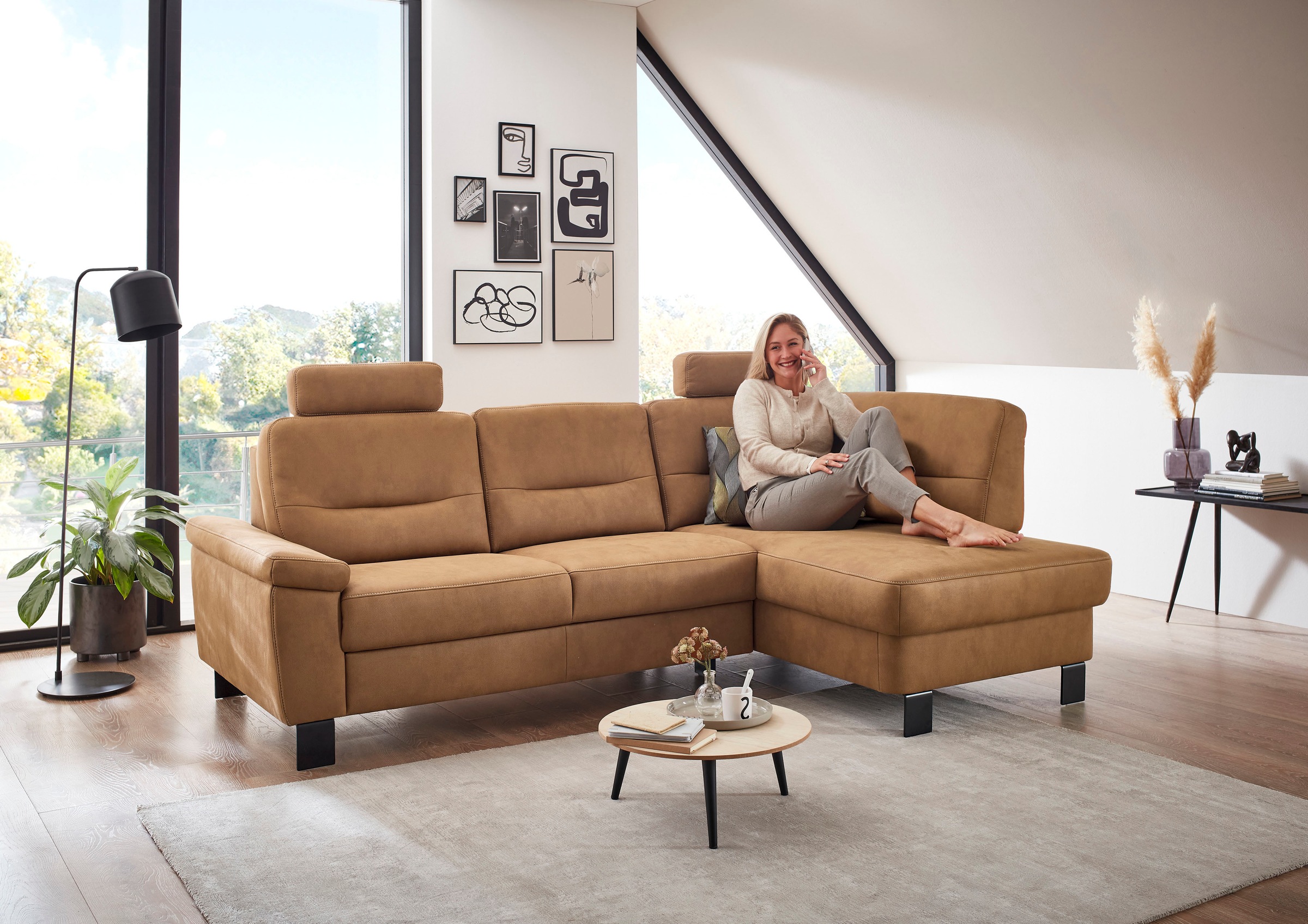 Die PlanBar Ecksofa "PP-PF23172 L-Form, Breite 244 cm" Eckgarnitur mit beso günstig online kaufen