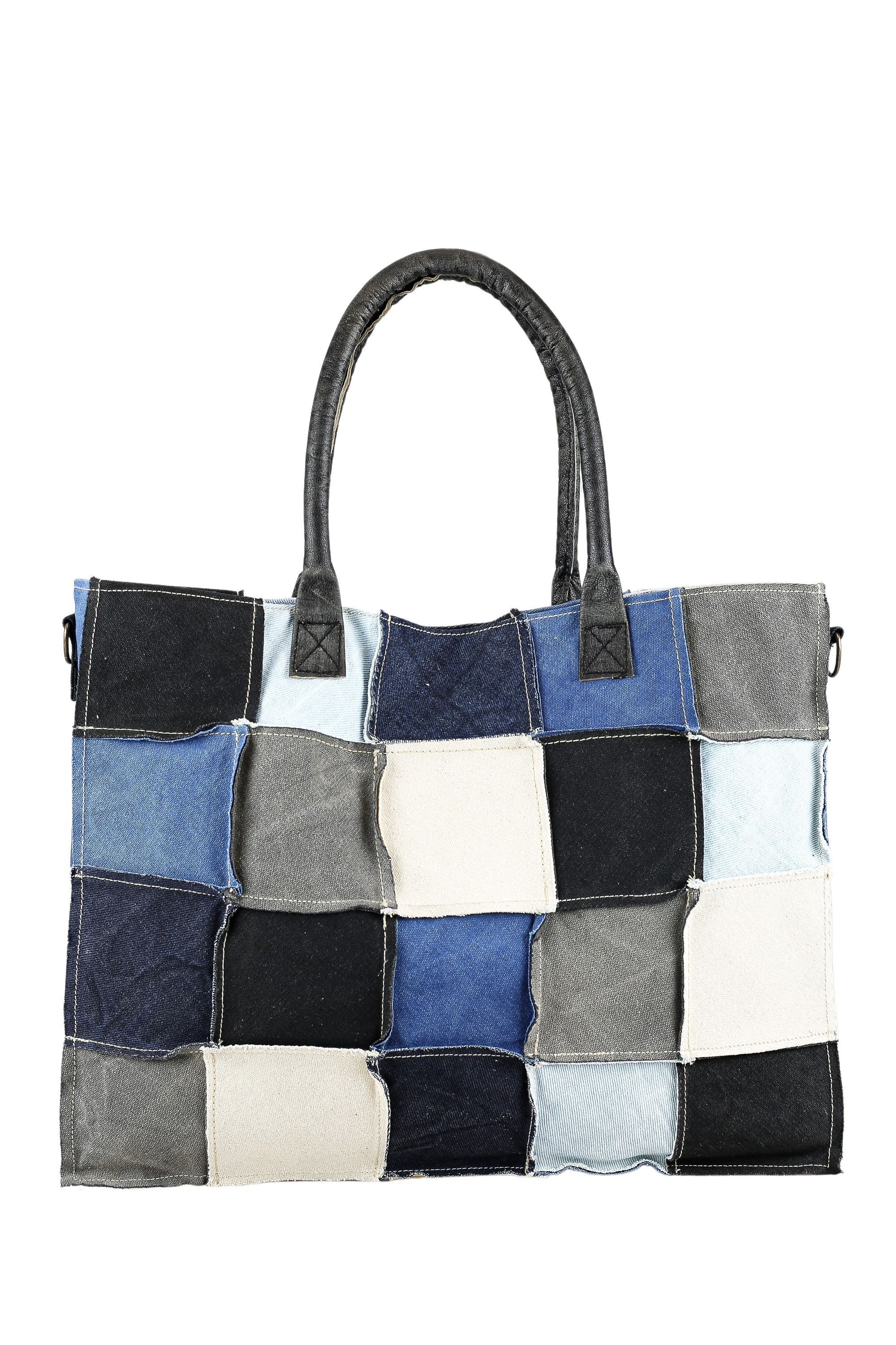 COLLEZIONE ALESSANDRO Schultertasche »Patchwork Jeans«, aus 45 Jeanspatches genäht