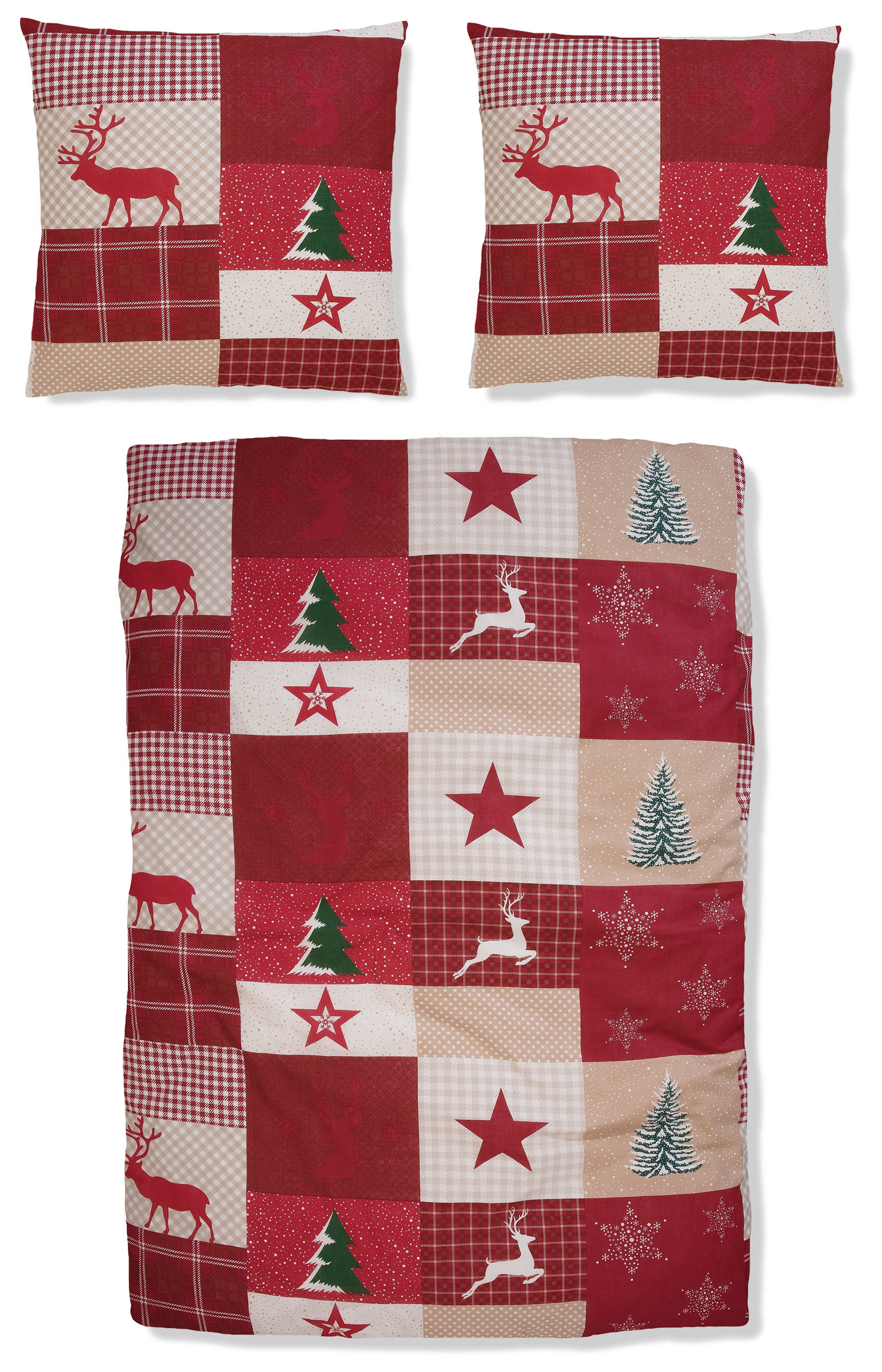 OTTO home Bettwäsche "Nicholas" 2 Stk. tlg. Weihnachtsbettwäsche, Winter, i günstig online kaufen