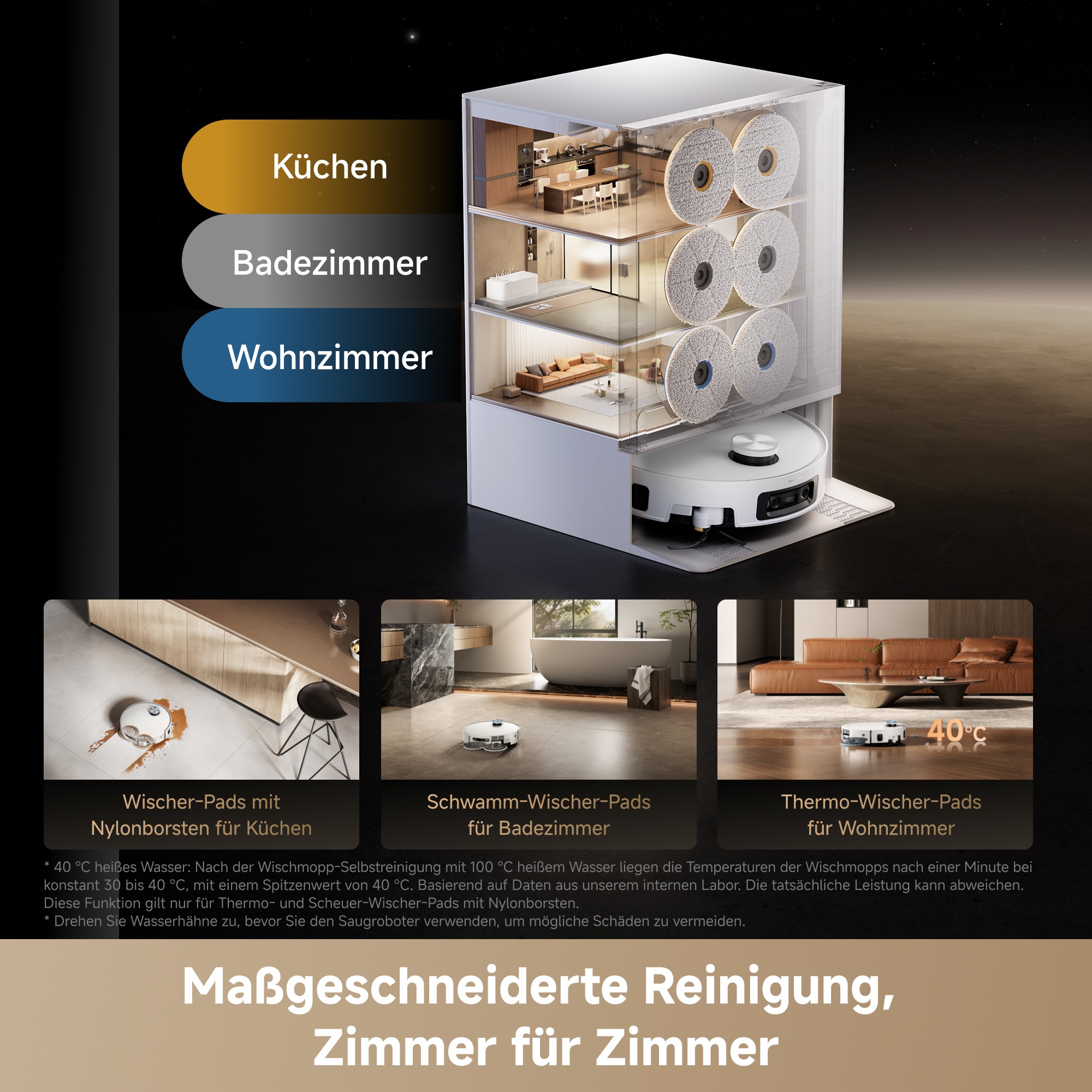 Dreame Saugroboter »X60 Pro Ultra Complete« 42.000 Pa , Multi-Wischmopp, KI-Dual-Kamera