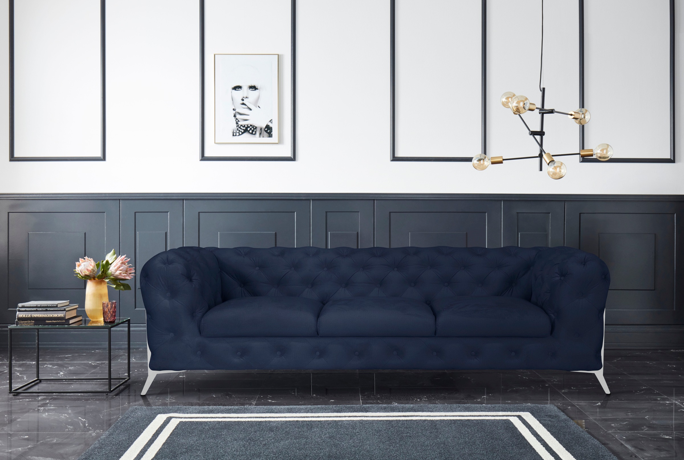 Home affaire Chesterfield-Sofa "Amaury" aufwändige Knopfheftung, moderne Ch günstig online kaufen