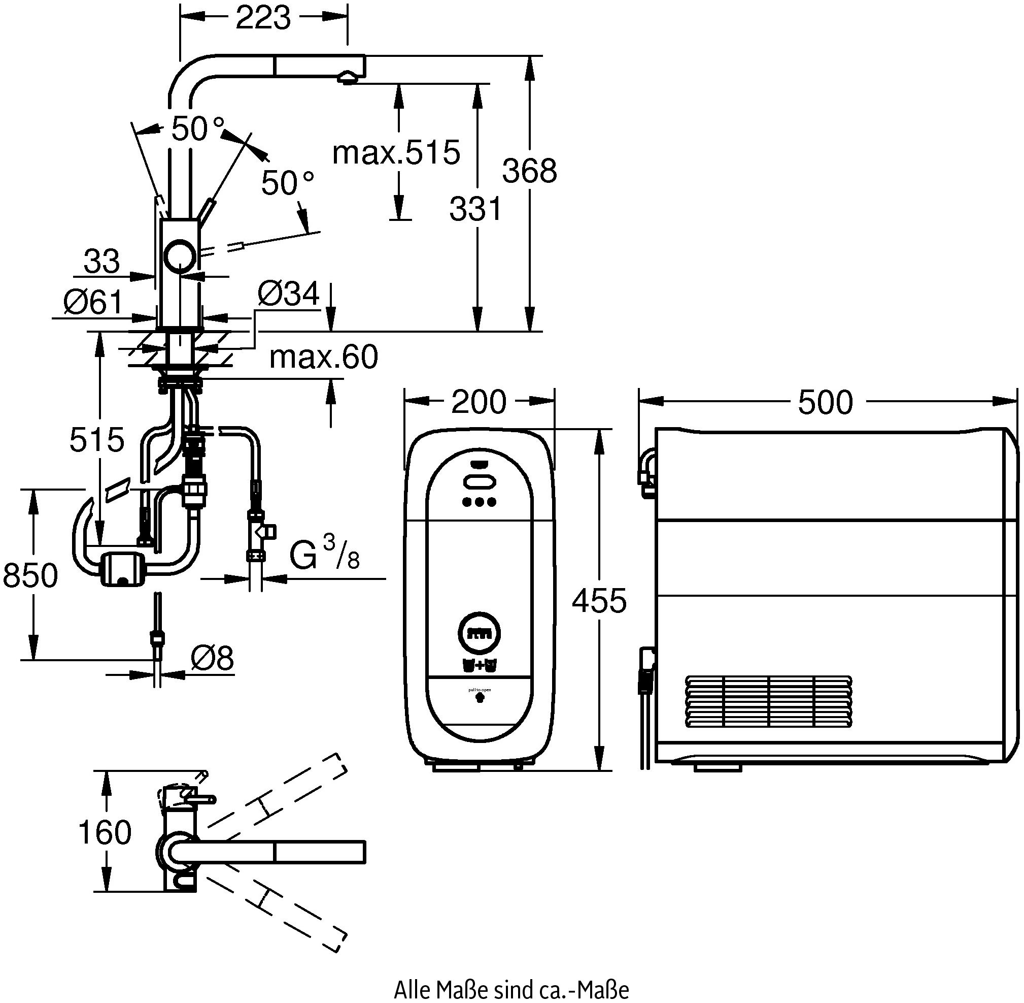 Grohe Untertisch-Trinkwassersystem »Grohe Blue«, (Packung), langlebige Oberfläche