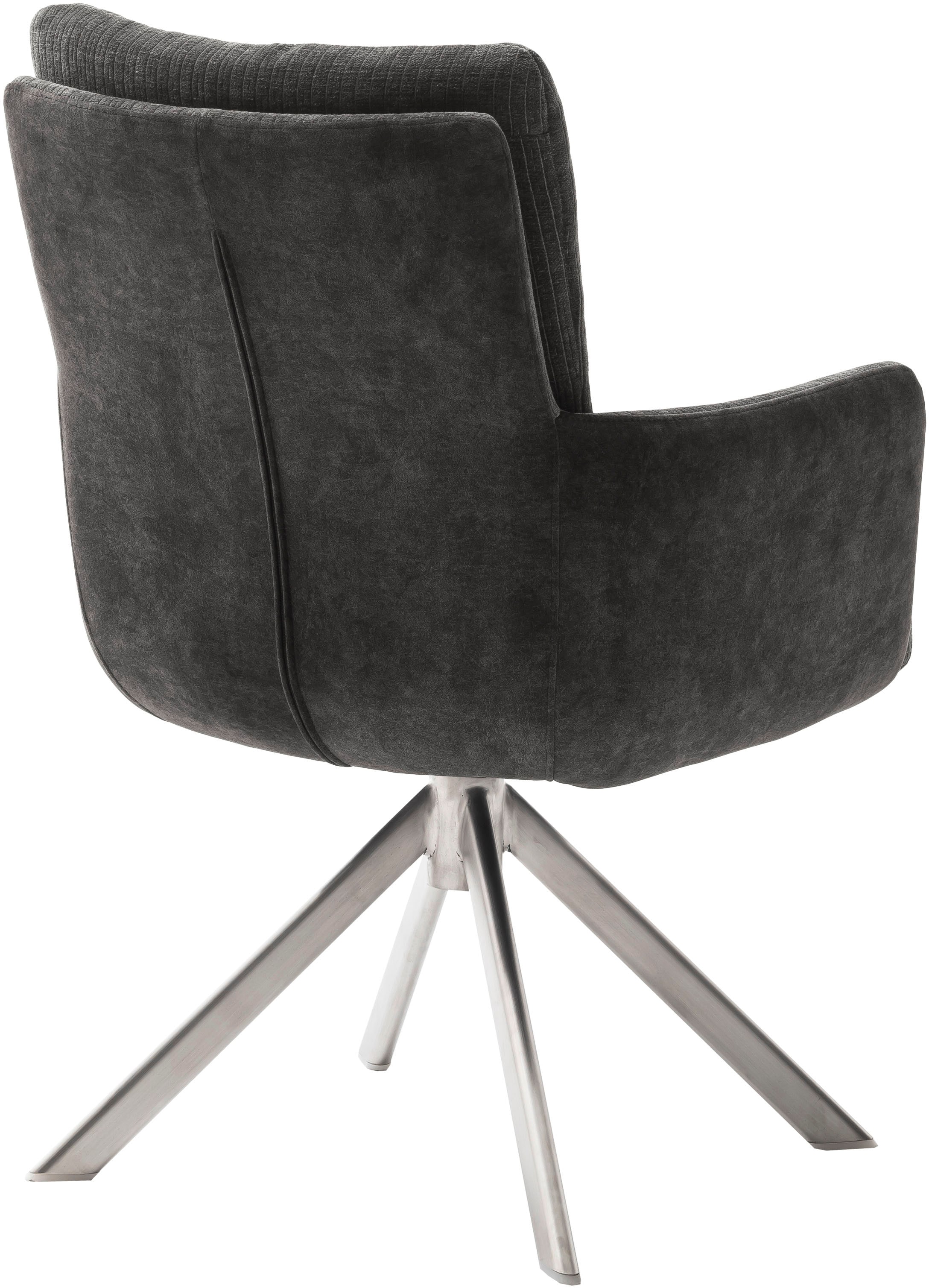 MCA furniture Esszimmerstuhl »MALIA«, (Set, 2 Stck), 360° drehbar, Taschenfederkern, Sitzhöhe ca. 49 cm