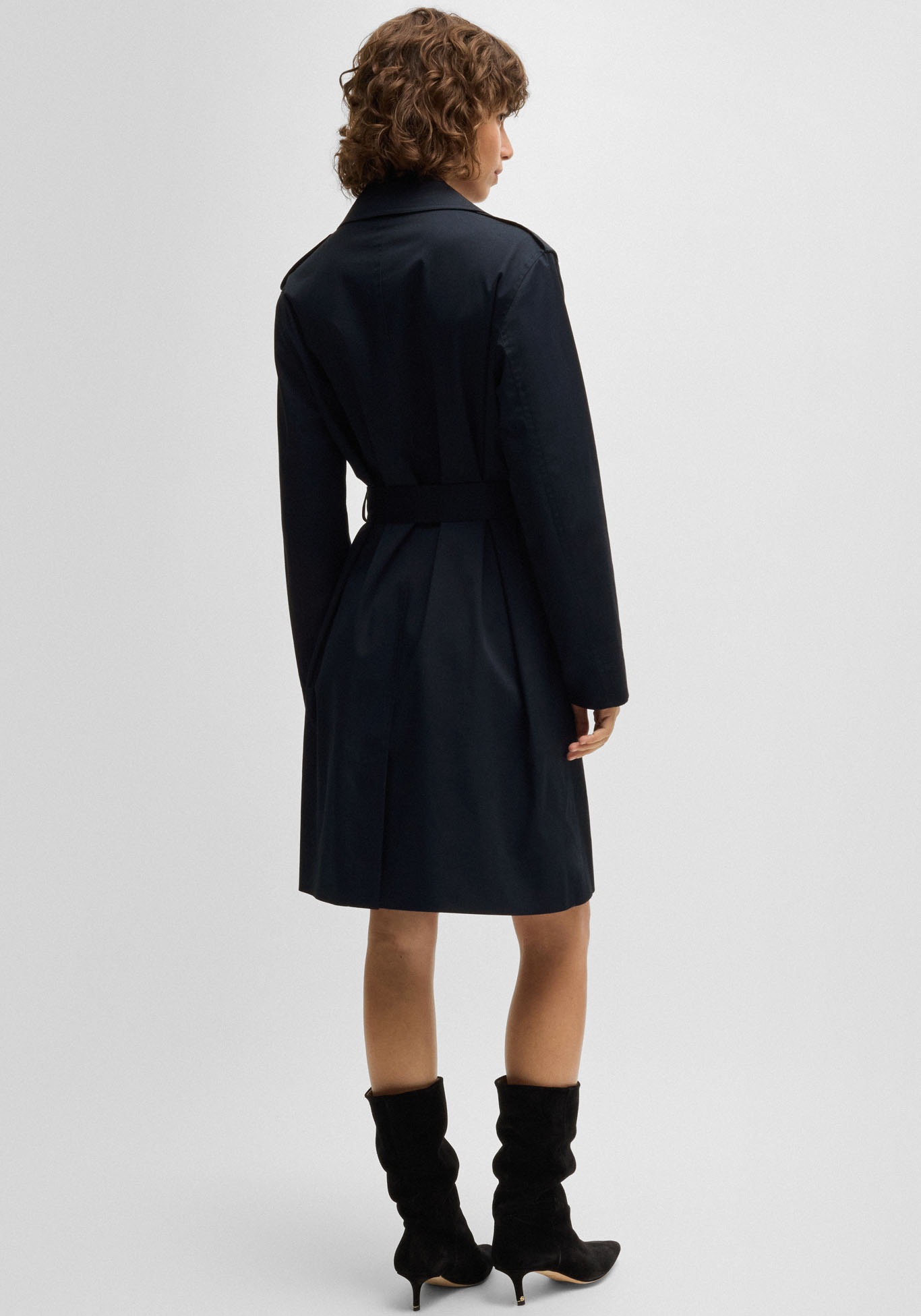 BOSS ORANGE Kurzmantel "Cotrench Premium Damenmode", mit Schulterriegeln un günstig online kaufen