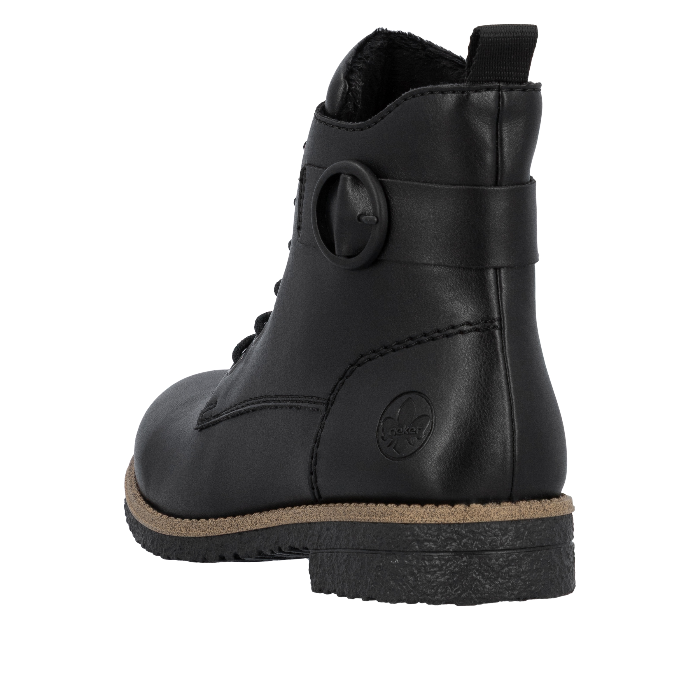 Rieker Schnürstiefelette, Schnürboots, Stiefelette, Blockabsatz mit dekorativer Zierschnalle