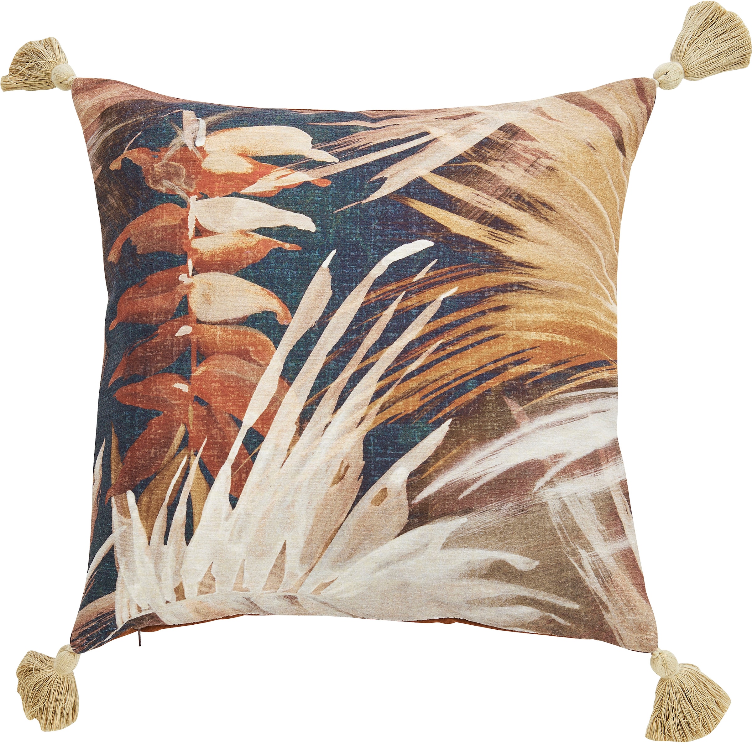 done. Kissenhülle "Indian Summer" bedruckte Kissenhülle mit Tasseln günstig online kaufen