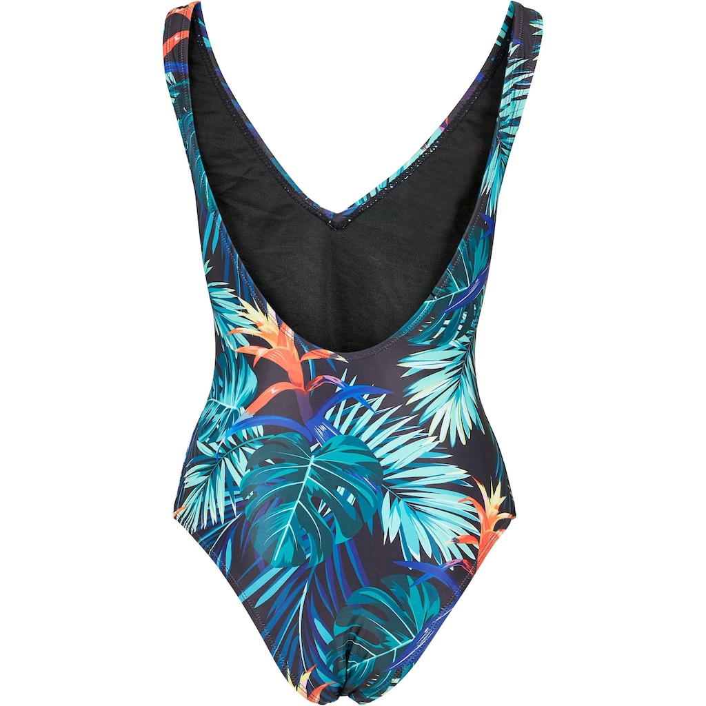 URBAN CLASSICS Monokini »Urban Classics Damen Ladies High Leg Pattern Swimsuit«