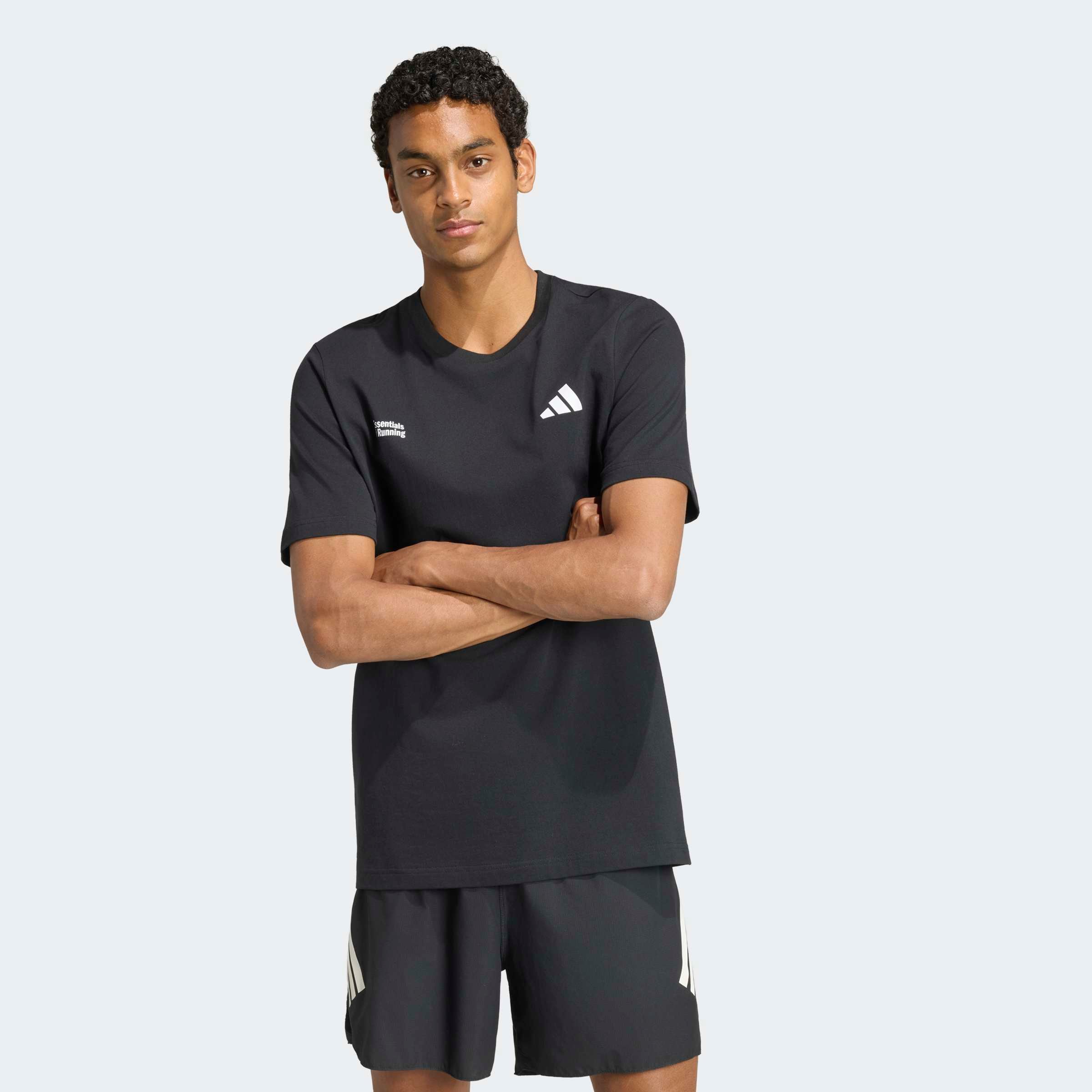 adidas Performance Laufshirt "RUN ESSENTIALS GRAFIK" aus Baumwolle, für Erwachsene