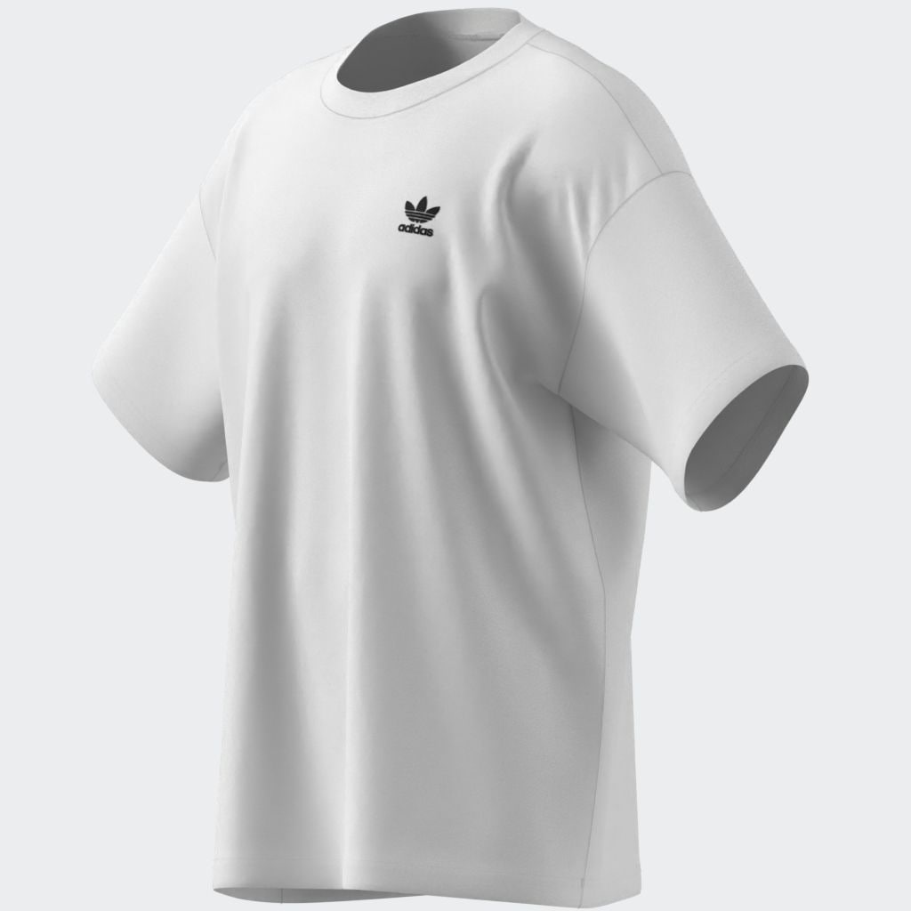 adidas Originals T-Shirt »ESS OS TEE« lockere Silhouette, mit geripptem Rundhalsausschnitt, aus Baumwolle
