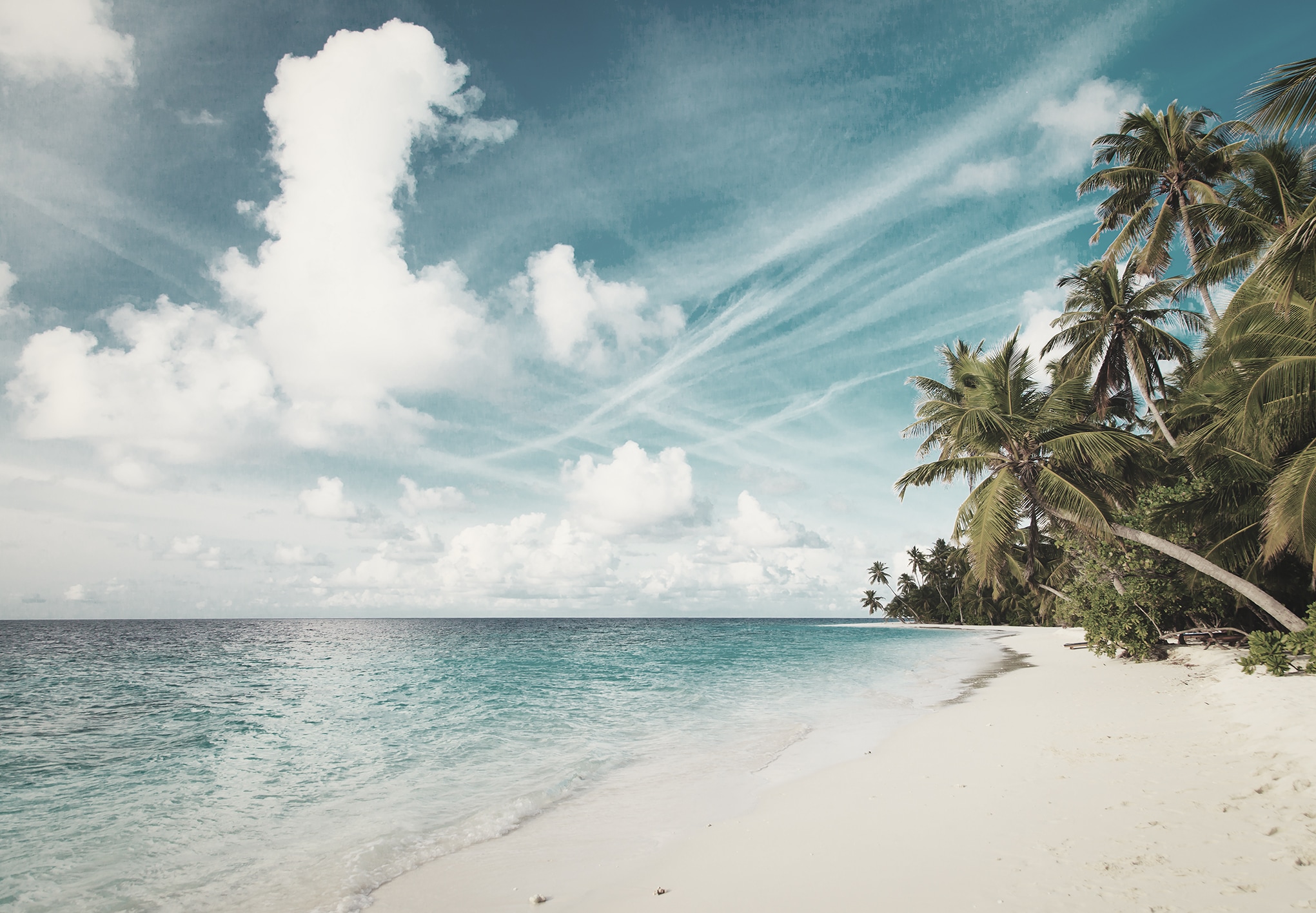 queence Fototapete »Strand und Meer«, bedruckt-Meer-Motiv-realistisch, Wandpaneele, selbstklebend, Tapete, Sticker, Wanddeko, XXL-Fotomotiv