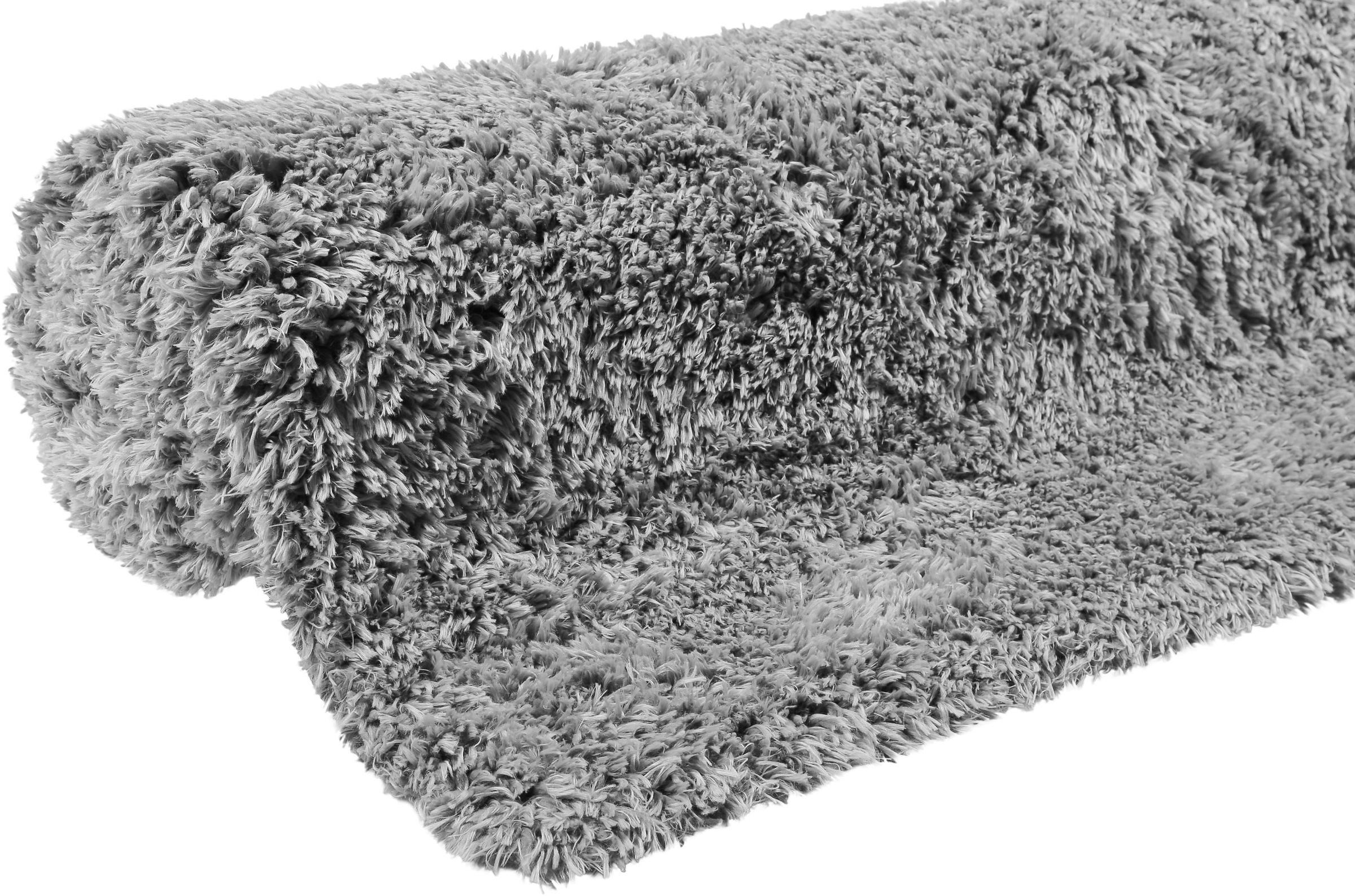 Hochflor-Teppich ESPRIT "YOGI ESP-096", silber (silberfarben), B:133cm H:50mm L:200cm, Polyester, Teppiche, Läufer, flauschiger weicher Flor, Wohnzimmer 3