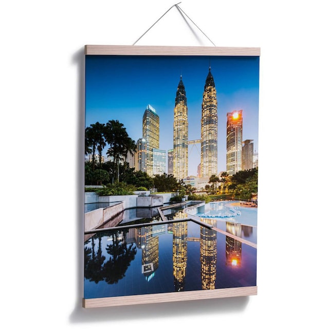 Wall-Art Poster »Petronas Towers Nacht«, Gebäude, (1 St.), Poster, Wandbild,  Bild, Wandposter kaufen | BAUR