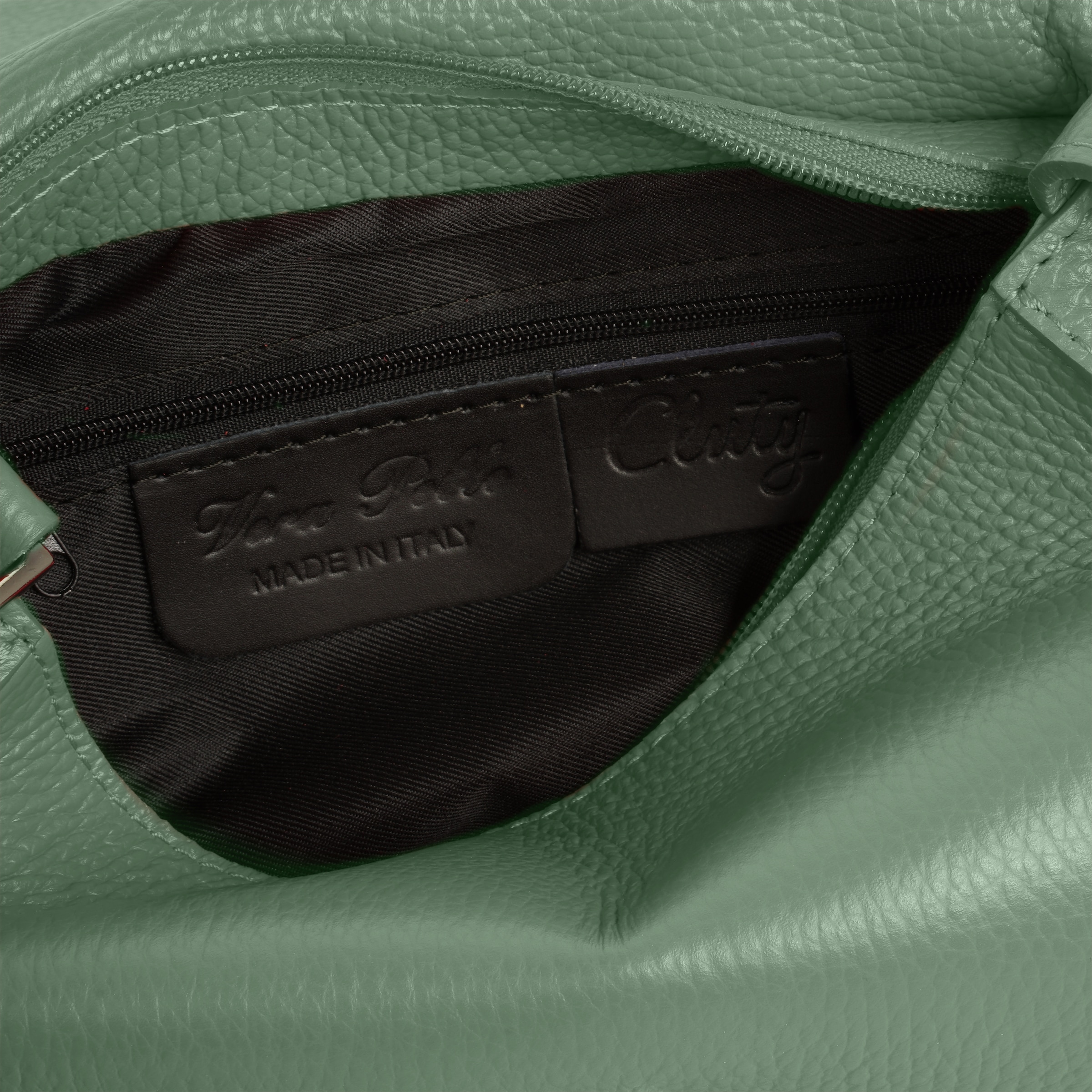 Cluty Henkeltasche, echt Leder, Made in Italy
