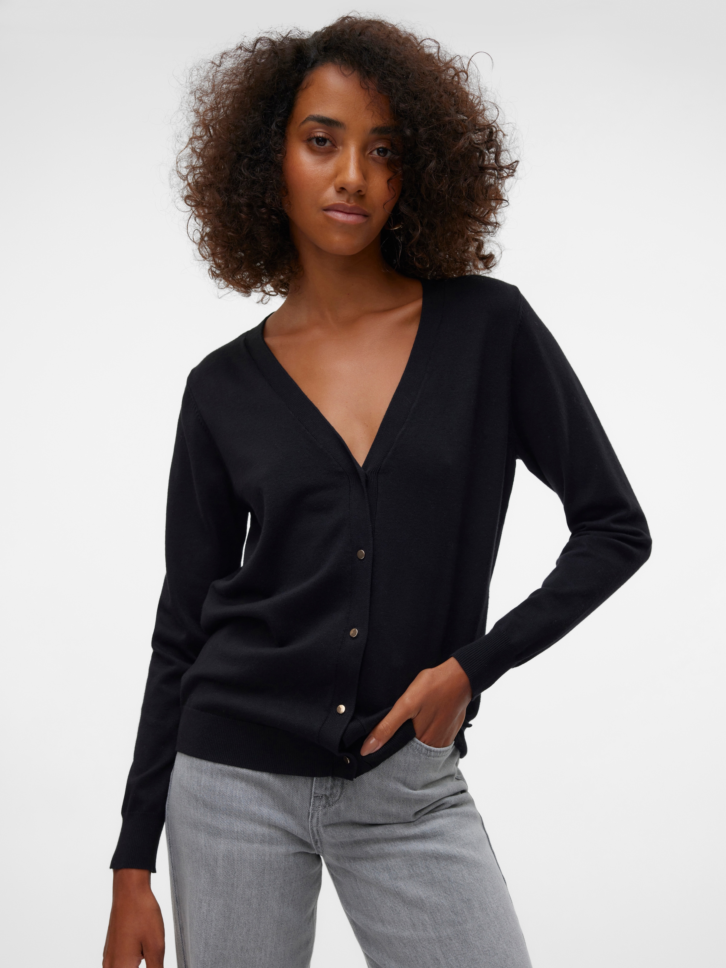 Vero Moda Strickjacke "VMSILJE LS V-NECK CARDIGAN GA NOOS"