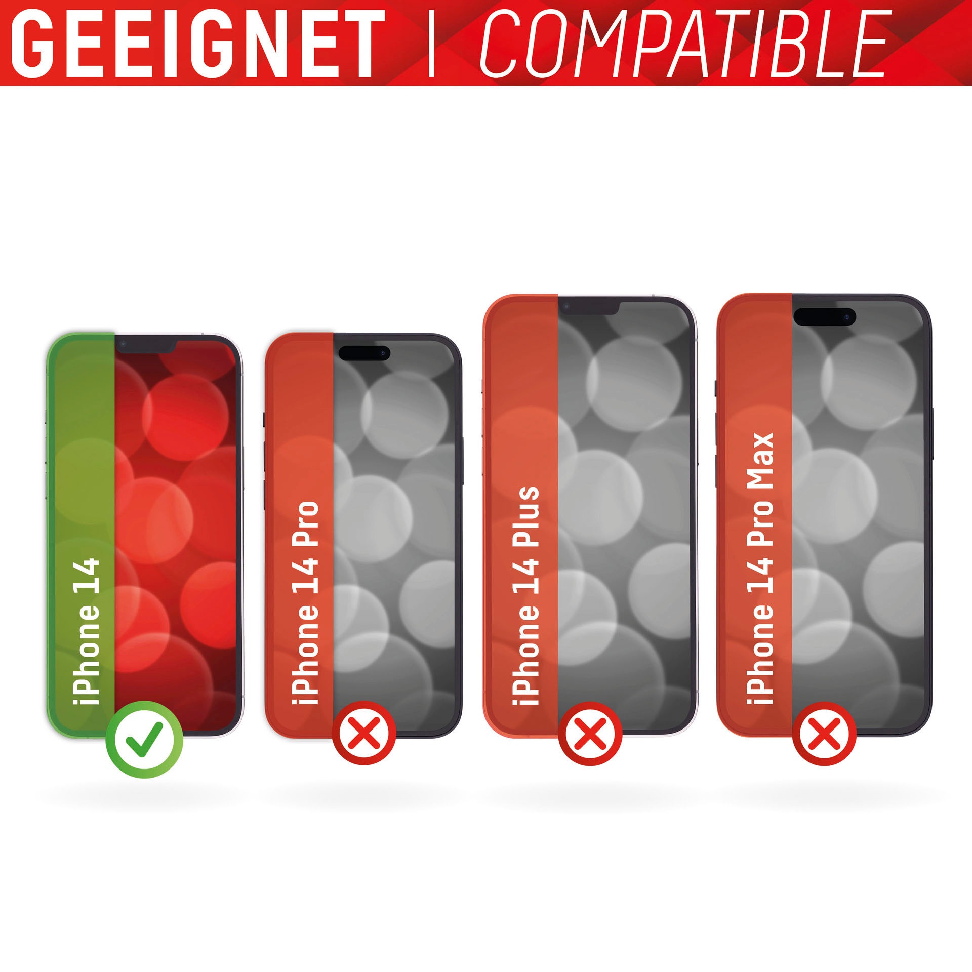 Displex Displayschutzglas »Real Glass + Case - iPhone 14«, für iPhone 14