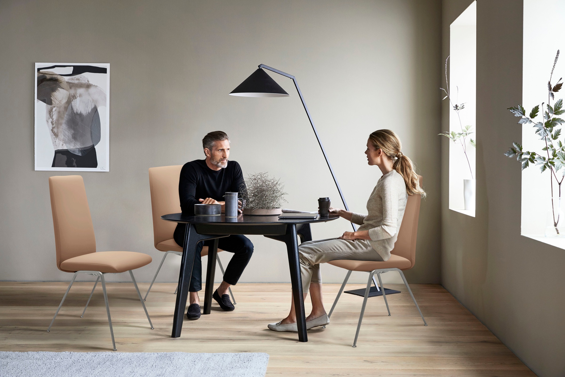Stressless® Polsterstuhl »Laurel«, Leder PALOMA, High Back, Größe L, mit Beinen aus Stahl in Chrom matt