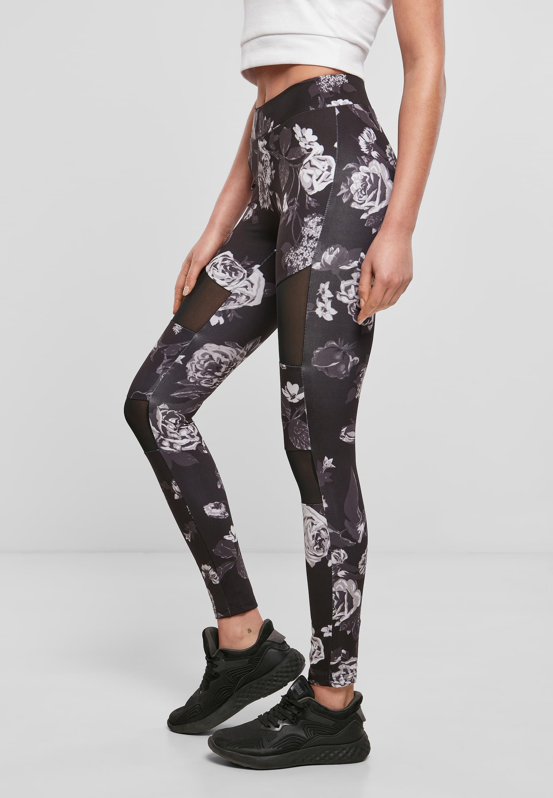 URBAN CLASSICS Leggings »Urban Classics Damen Ladies Tech Mesh AOP Leggings«, (1 tlg.)