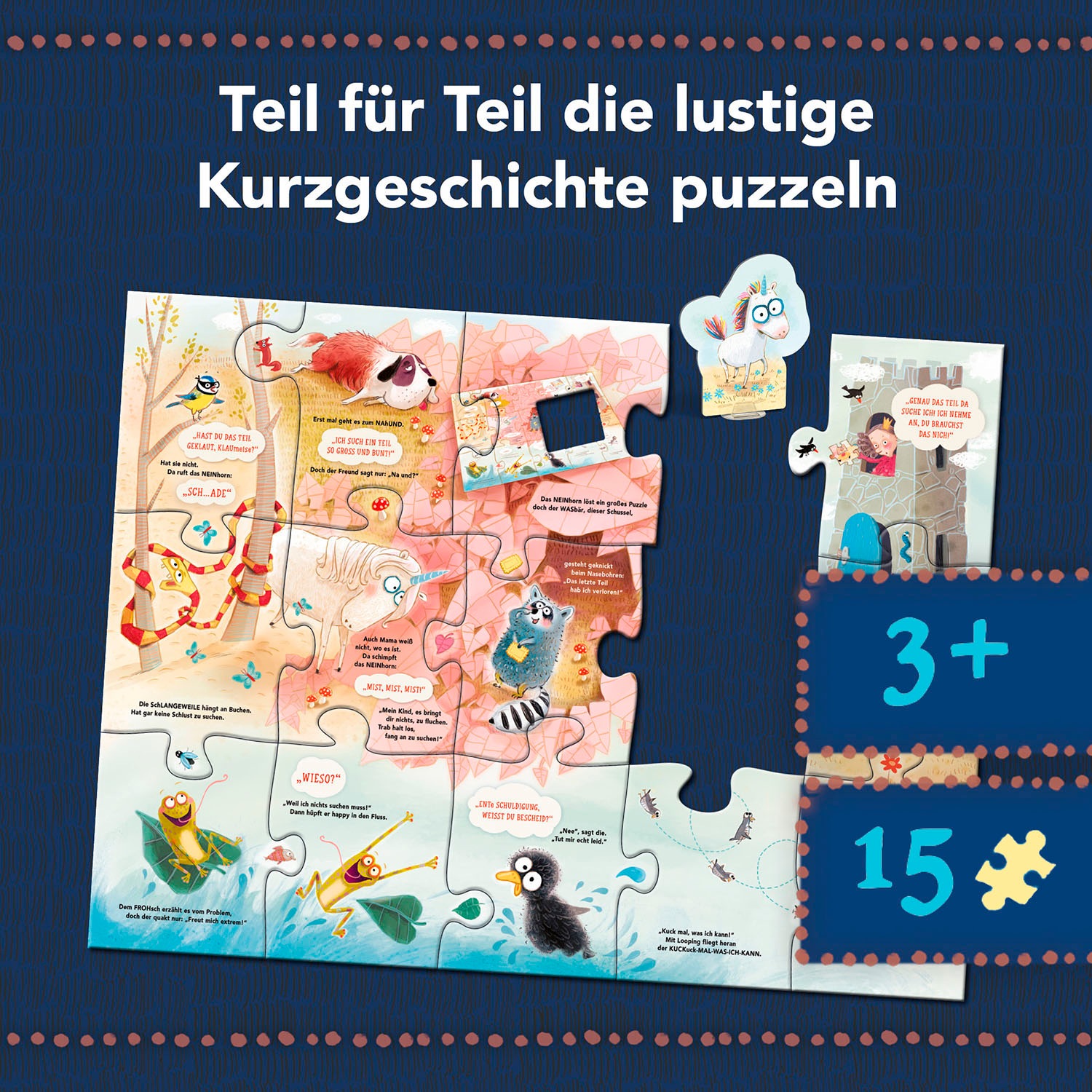 Kosmos Puzzle »Mein erstes Story-Puzzle Das NEINhorn« Made in Germany