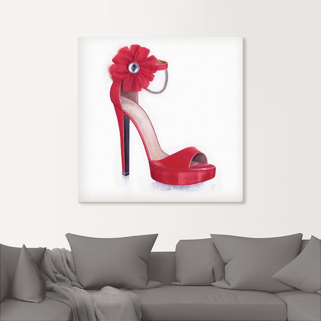 Artland Leinwandbild »Damenschuh - Rotes Modell«, Modebilder, (1 St.)