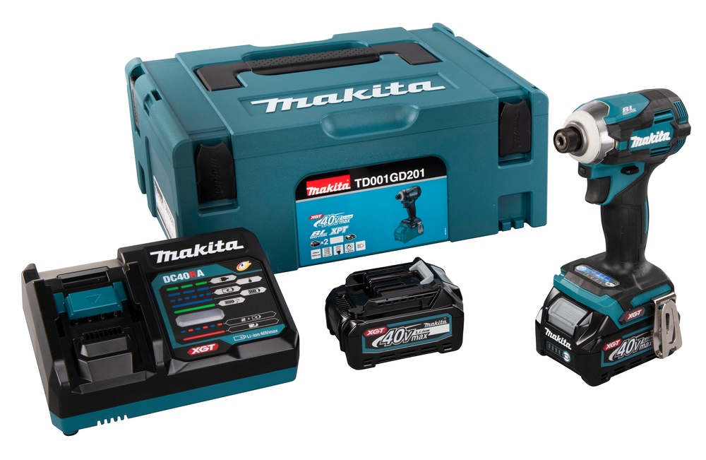 Makita Akku-Schlagbohrschrauber »TD001GD201«, inkl. 2 Akkus und Schnellladegerät