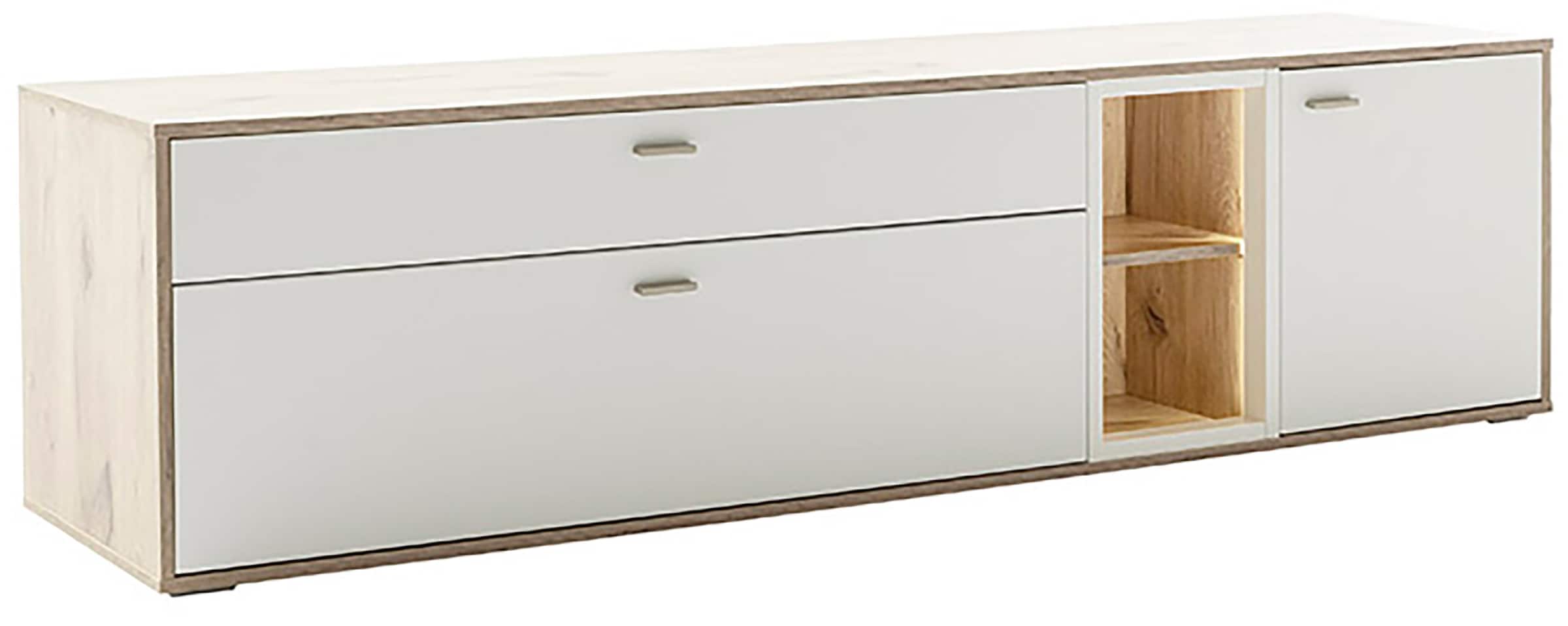 MCA furniture Lowboard »SANTERNO«, mit 1 Tür, 2 Schubkästen, offene Fächer, Fernseher bis 80 Zoll