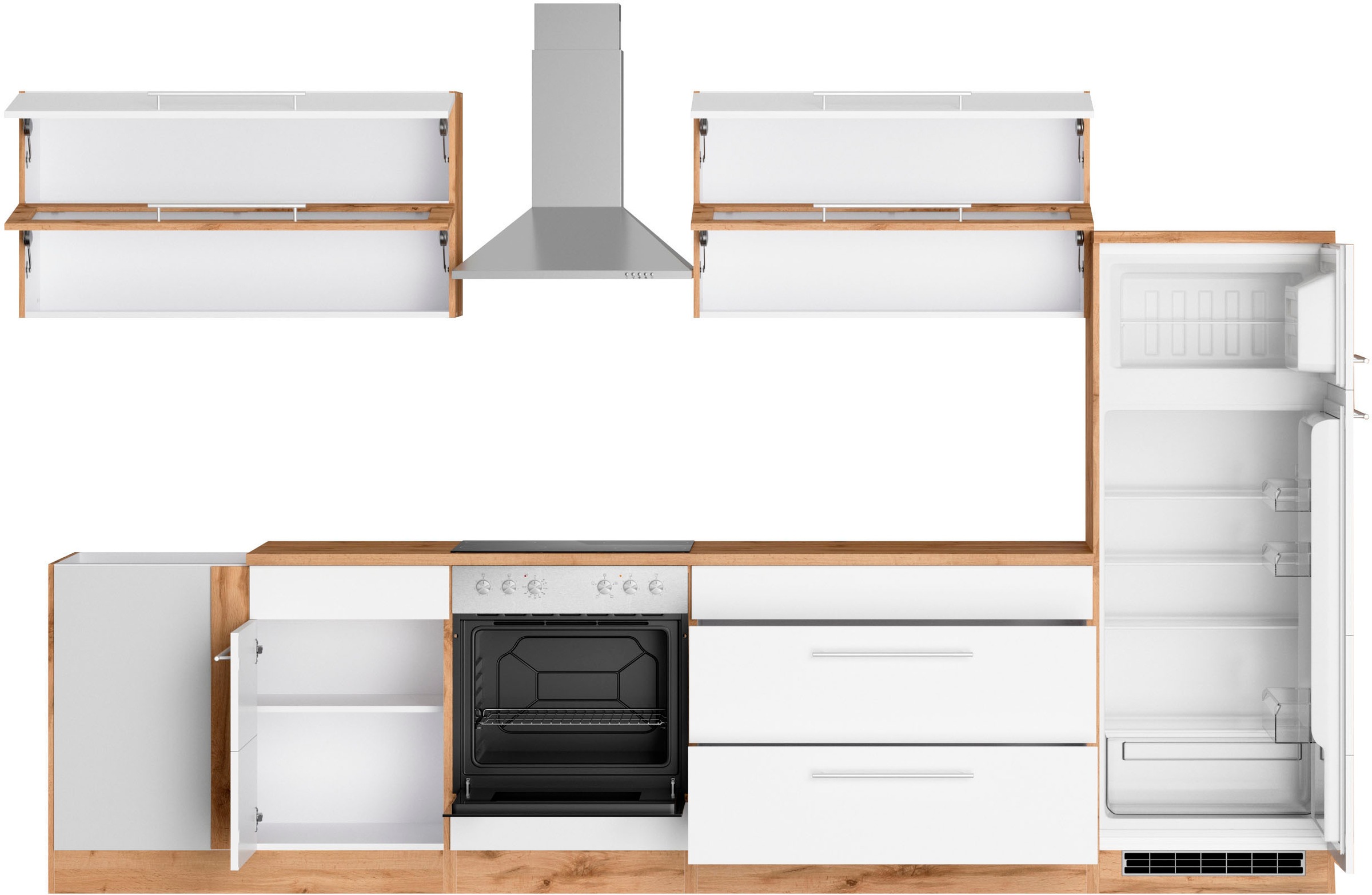 KOCHSTATION Winkelküche »KS-Wien« Stellbreite 220 x 330 cm, wahlweise mit E-Geräten