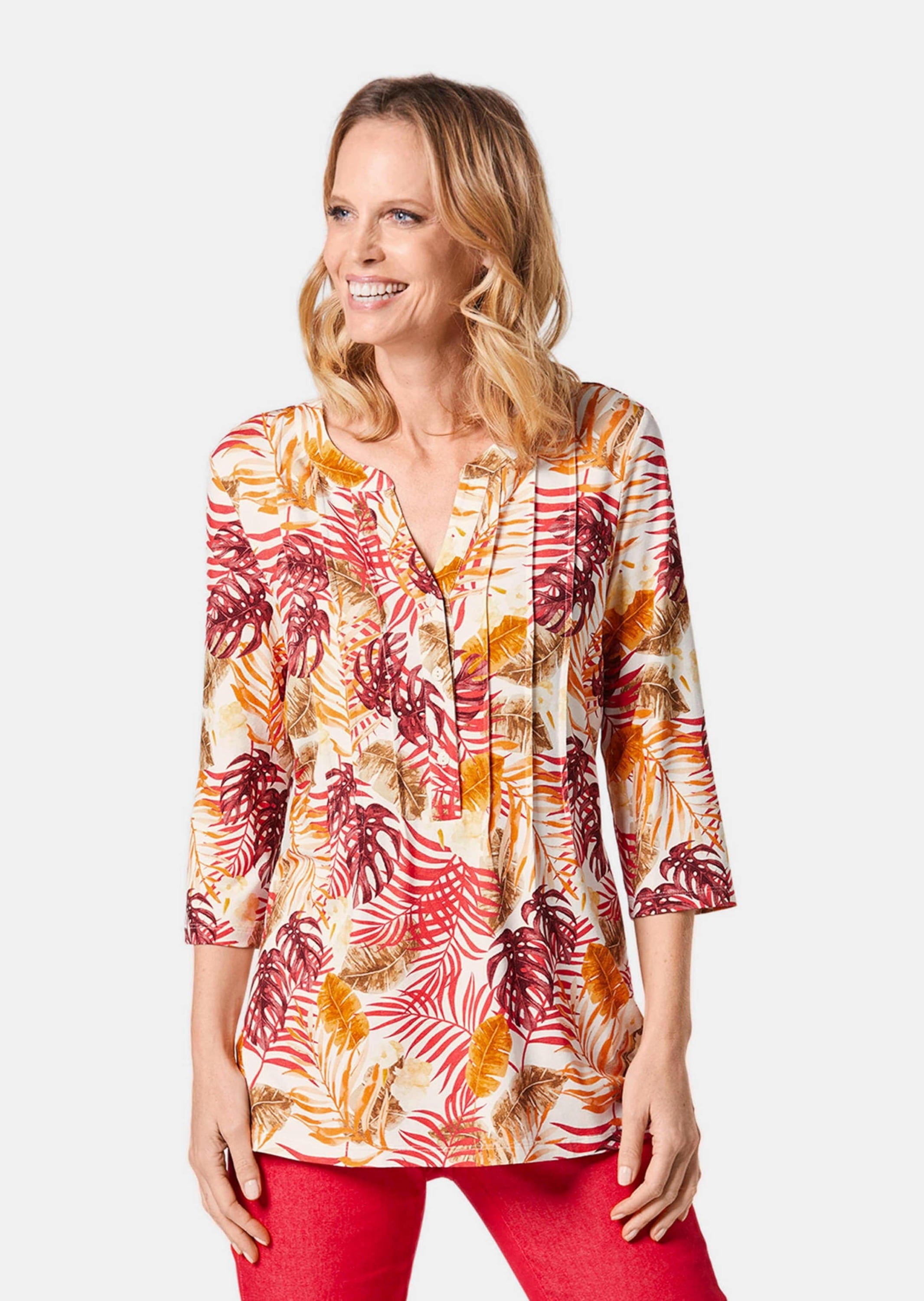 GOLDNER Print-Shirt »Drucktunika-Shirt Figurschmeichelndes Drucktunika-Shirt«