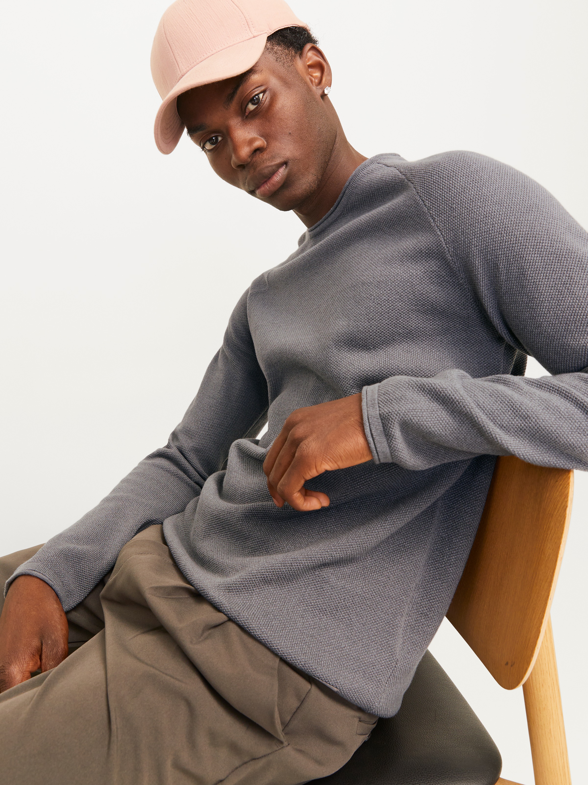 Jack & Jones Rundhalspullover "JJEHILL KNIT CREW NECK NOOS", mit Strukturst günstig online kaufen