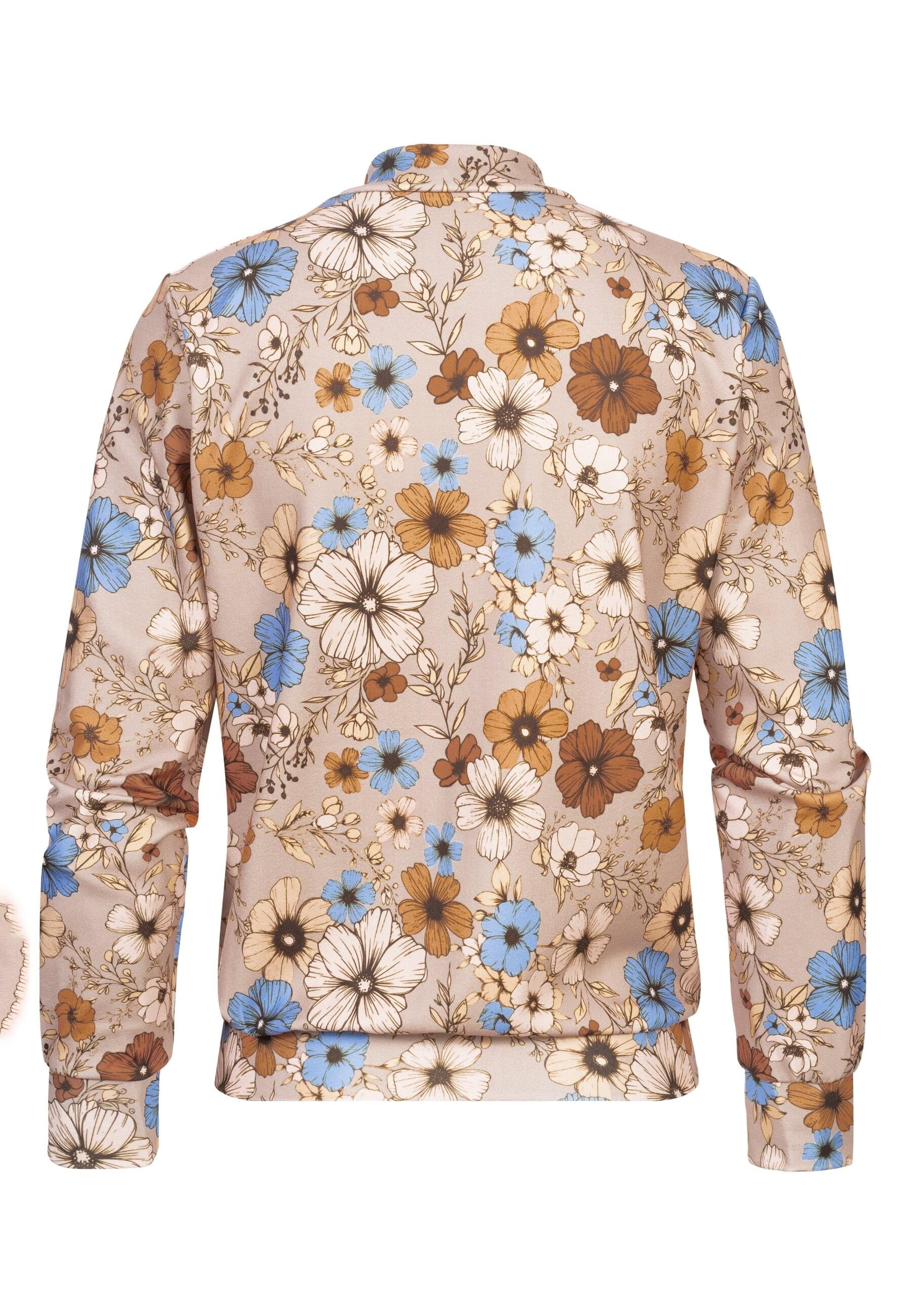 CLOUD 5IVE Klassische Bluse "CLOUD 5IVE Blouson with All-Over Flower Print" günstig online kaufen