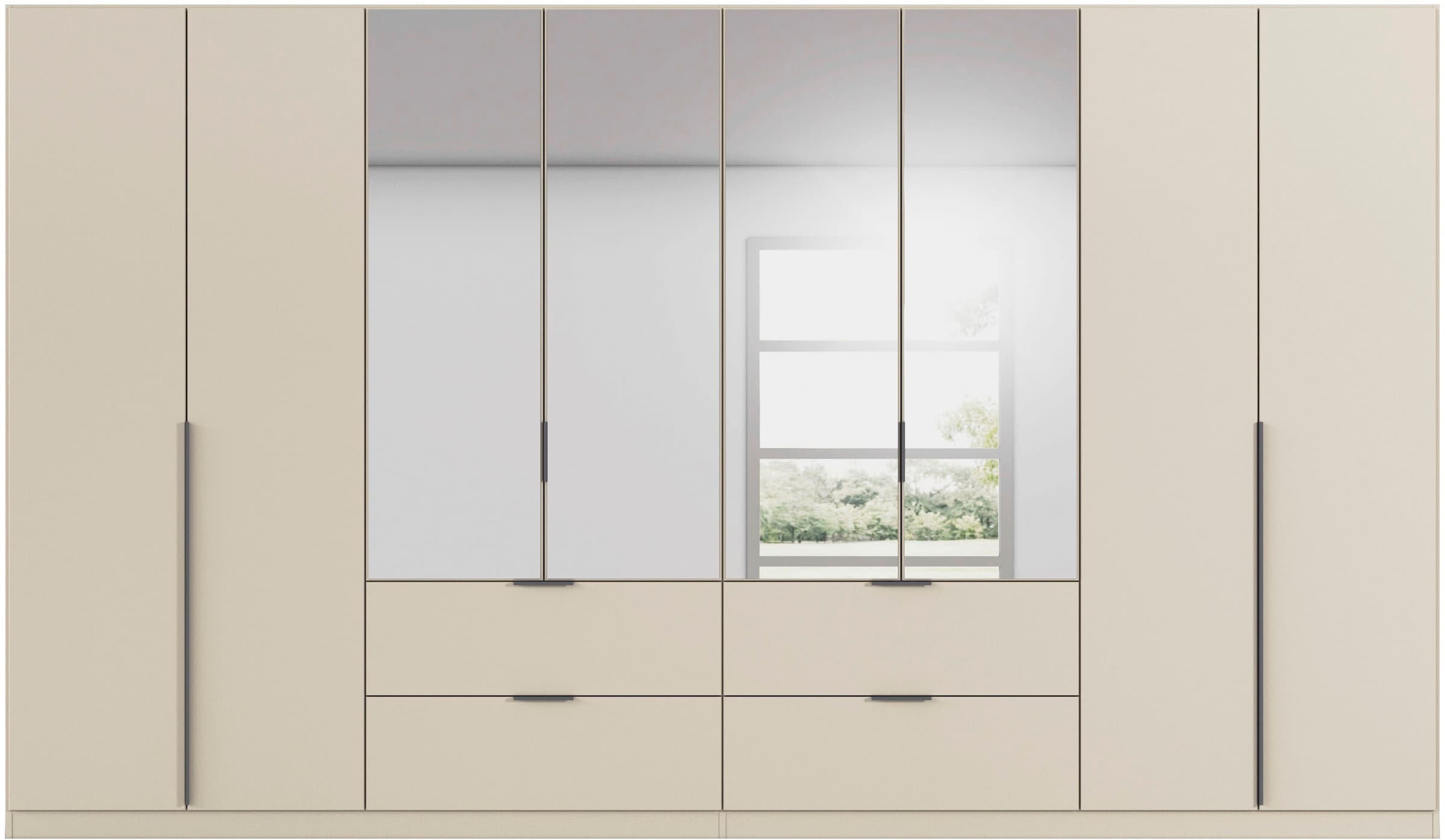 rauch Drehtürenschrank »Kleiderschrank Schrank Garderobe AGORDO mit Dekor- oder Hochglanzfront«, (in zwei Griff-Farben, Breiten 91-360 cm), mit Außenschubkästen, in 7 Breiten und 2 Höhen MADE IN GERMANY