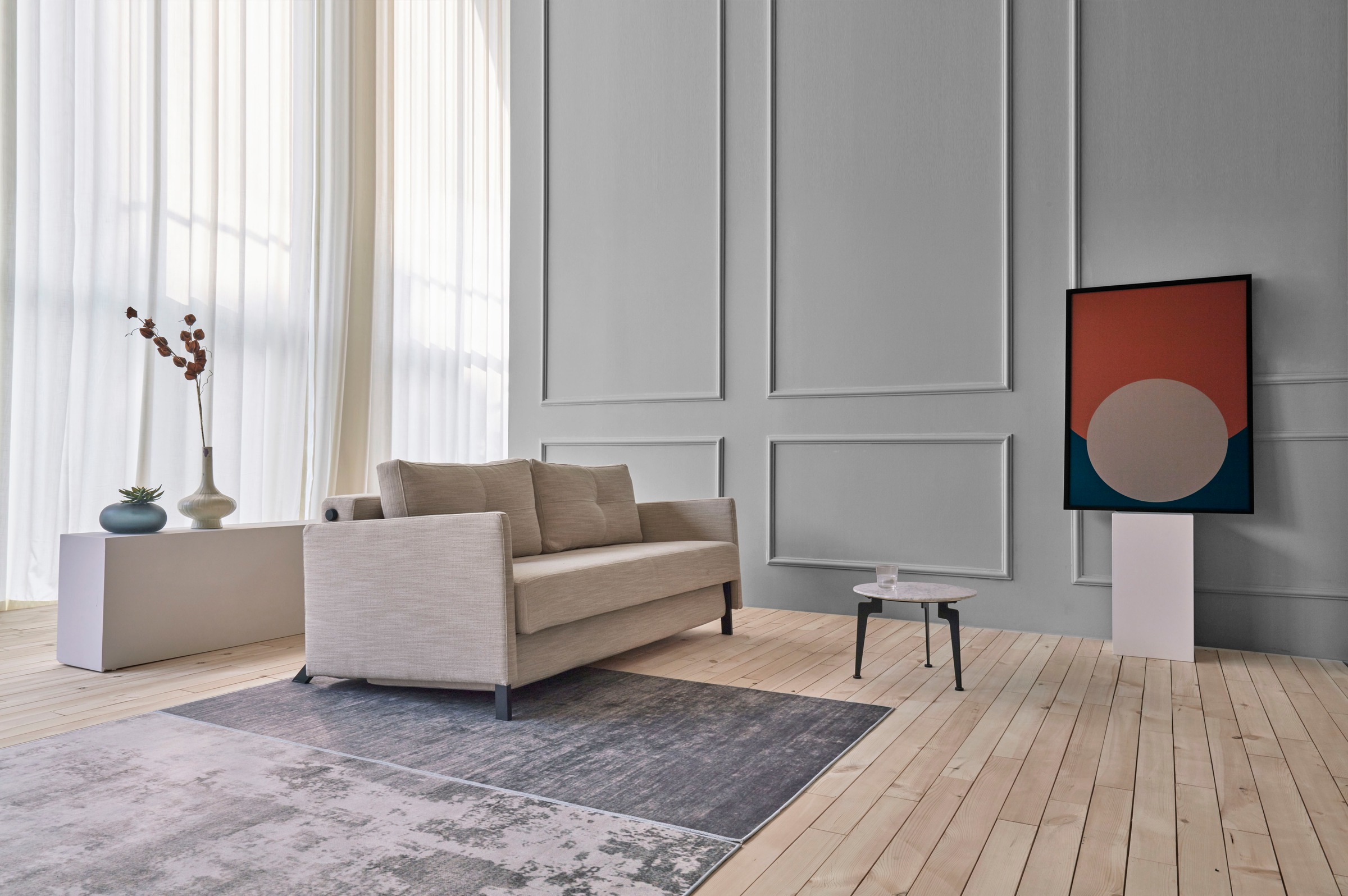 Thumbnail - INNOVATION LIVING ™ Schlafsofa "Cubed Klappsofa, hochwertige Schlaffunktion, Design und extra Komfort" Frontauszug, sehr...